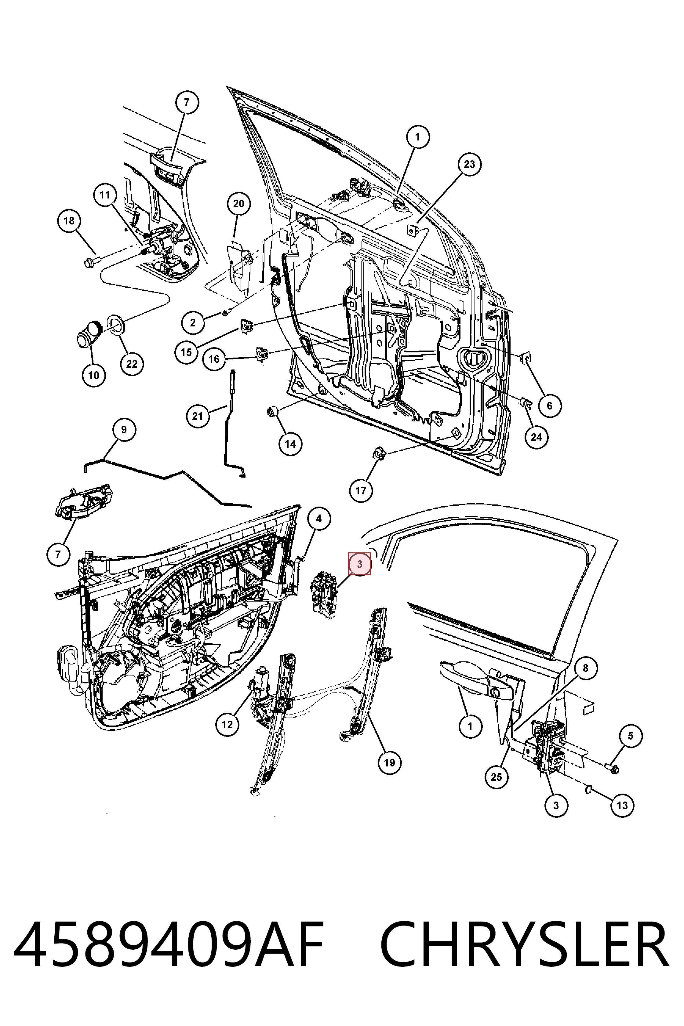  Fecho da porta dianteira esquerda Jeep Compass SUV (MK49) (2006 - 2016) 