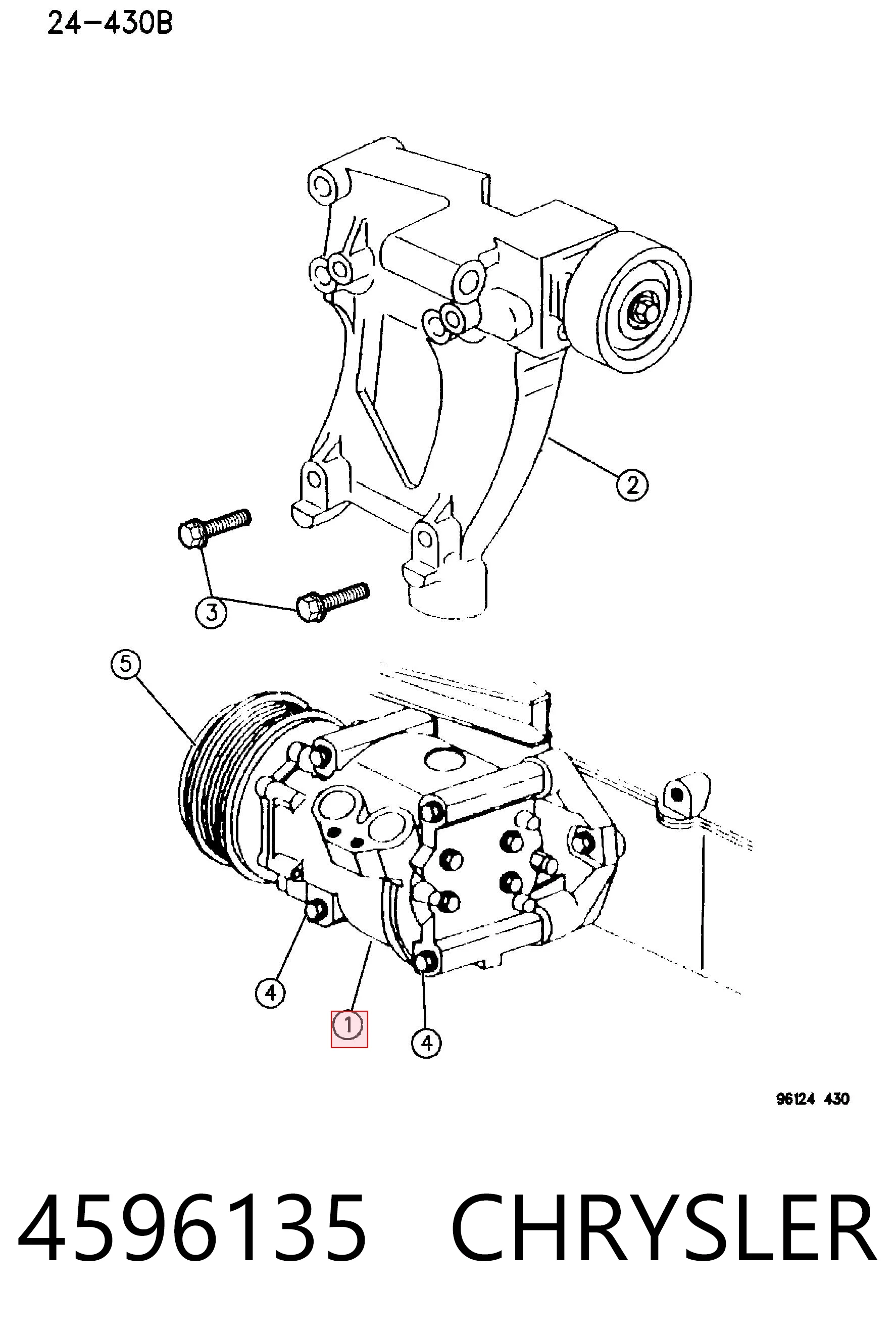 4596135 Chrysler Compressor de aparelho de ar condicionado