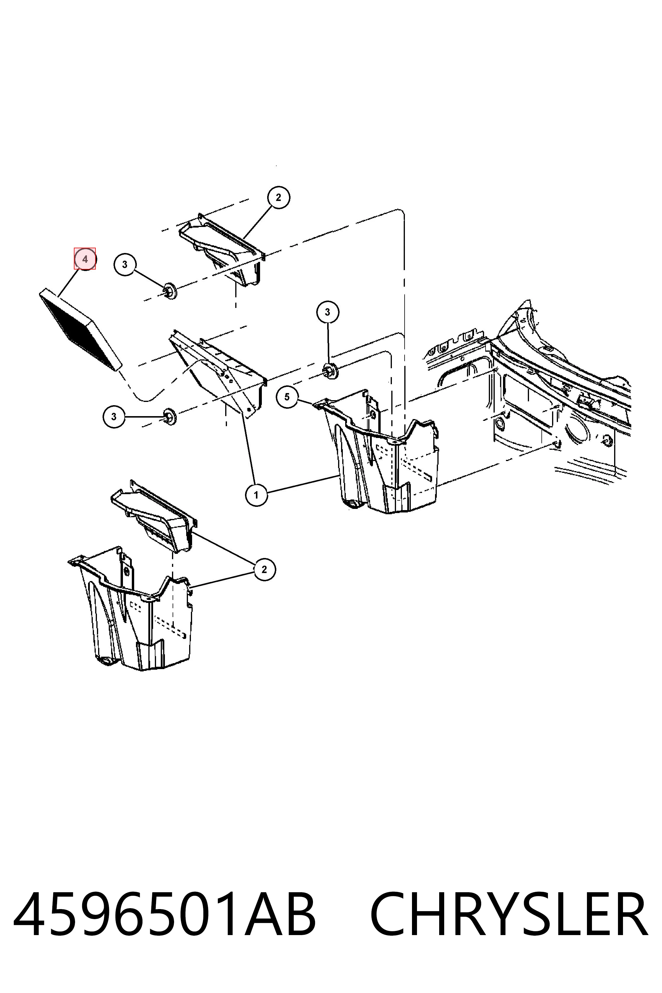 4596501AB Chrysler Filtro de salão