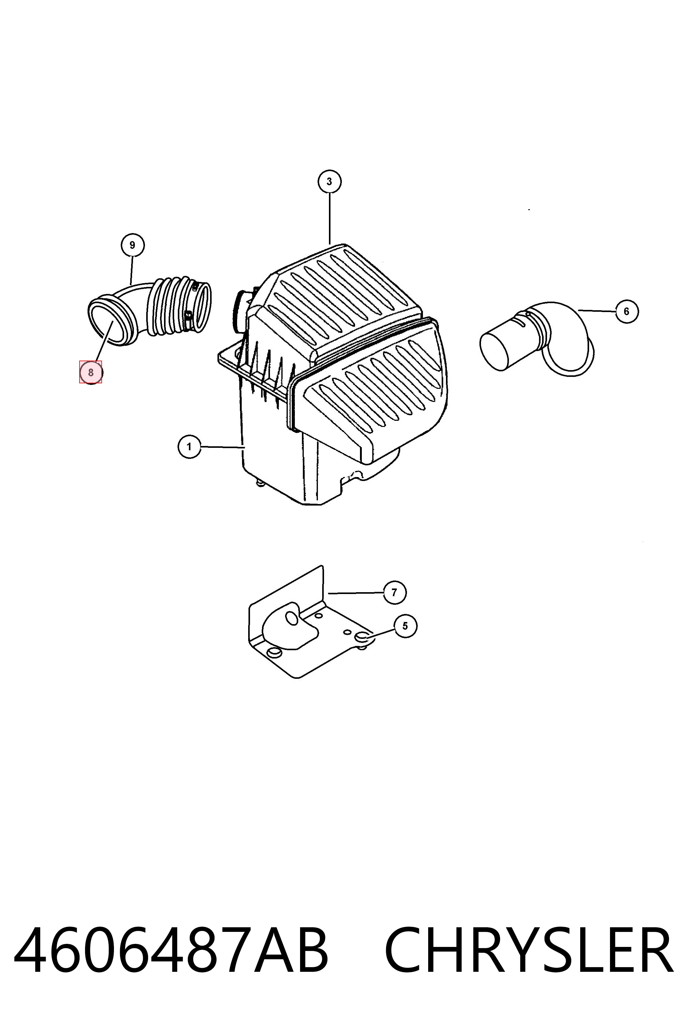 4606487AB Chrysler Sensor de temperatura da mistura de ar