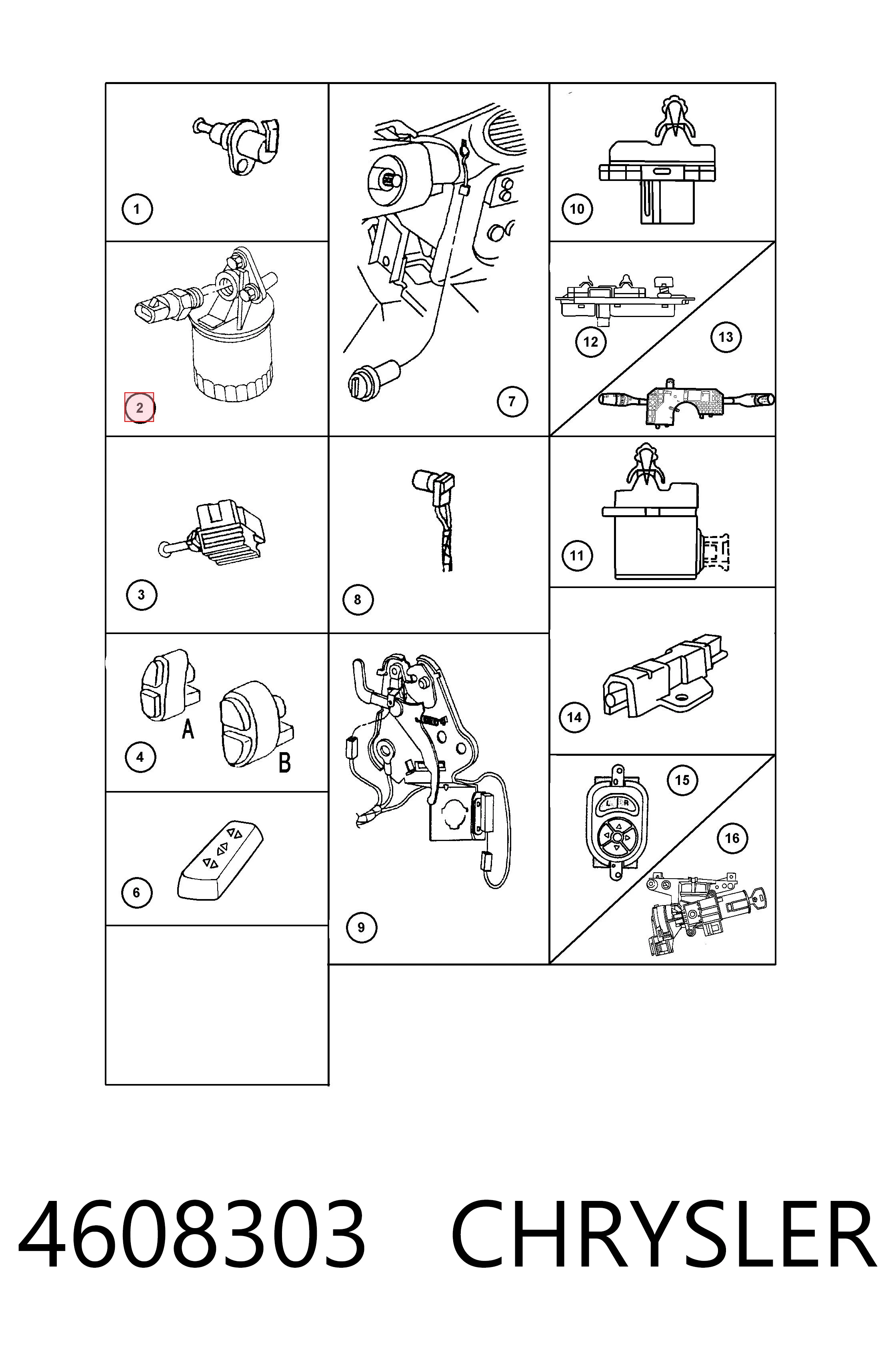 Sensor de pressão de óleo 05149098AA Mitsubishi