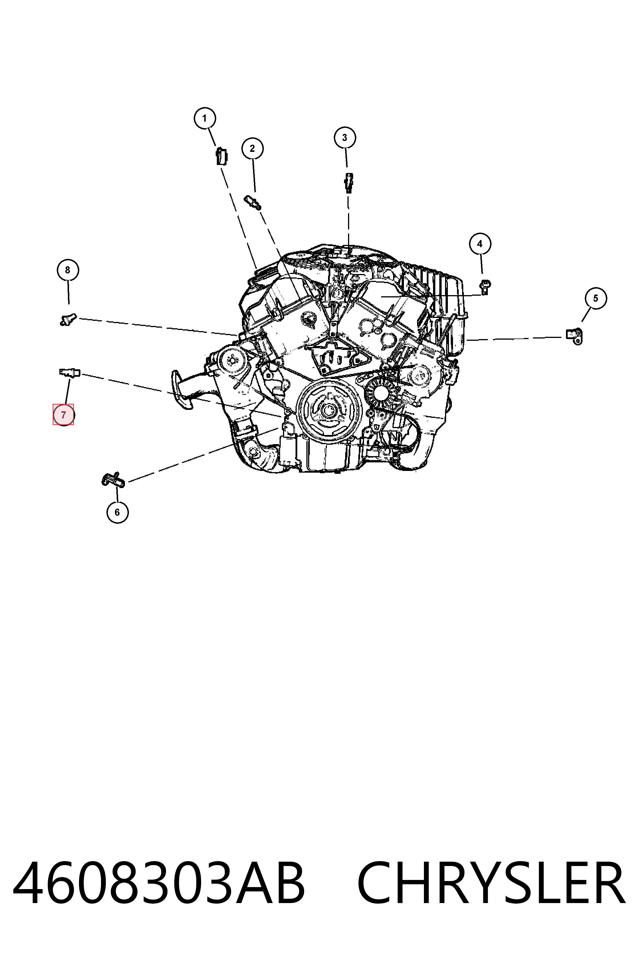 05149098AA Mitsubishi Sensor de pressão de óleo