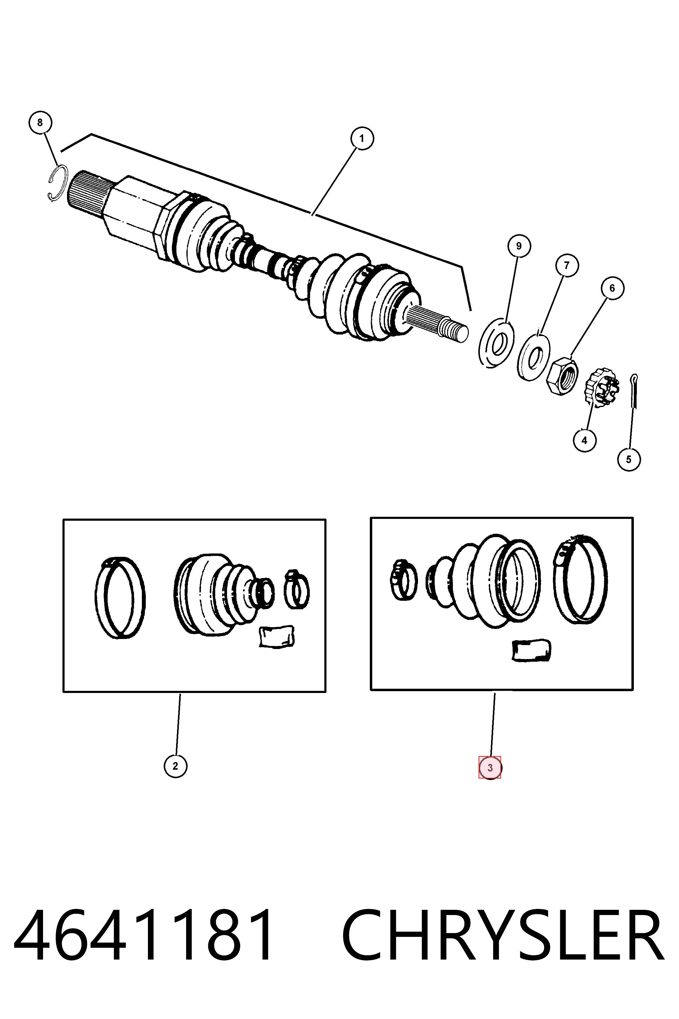 Bota de proteção externa de junta homocinética do semieixo dianteiro para Chrysler Voyager GRAND 