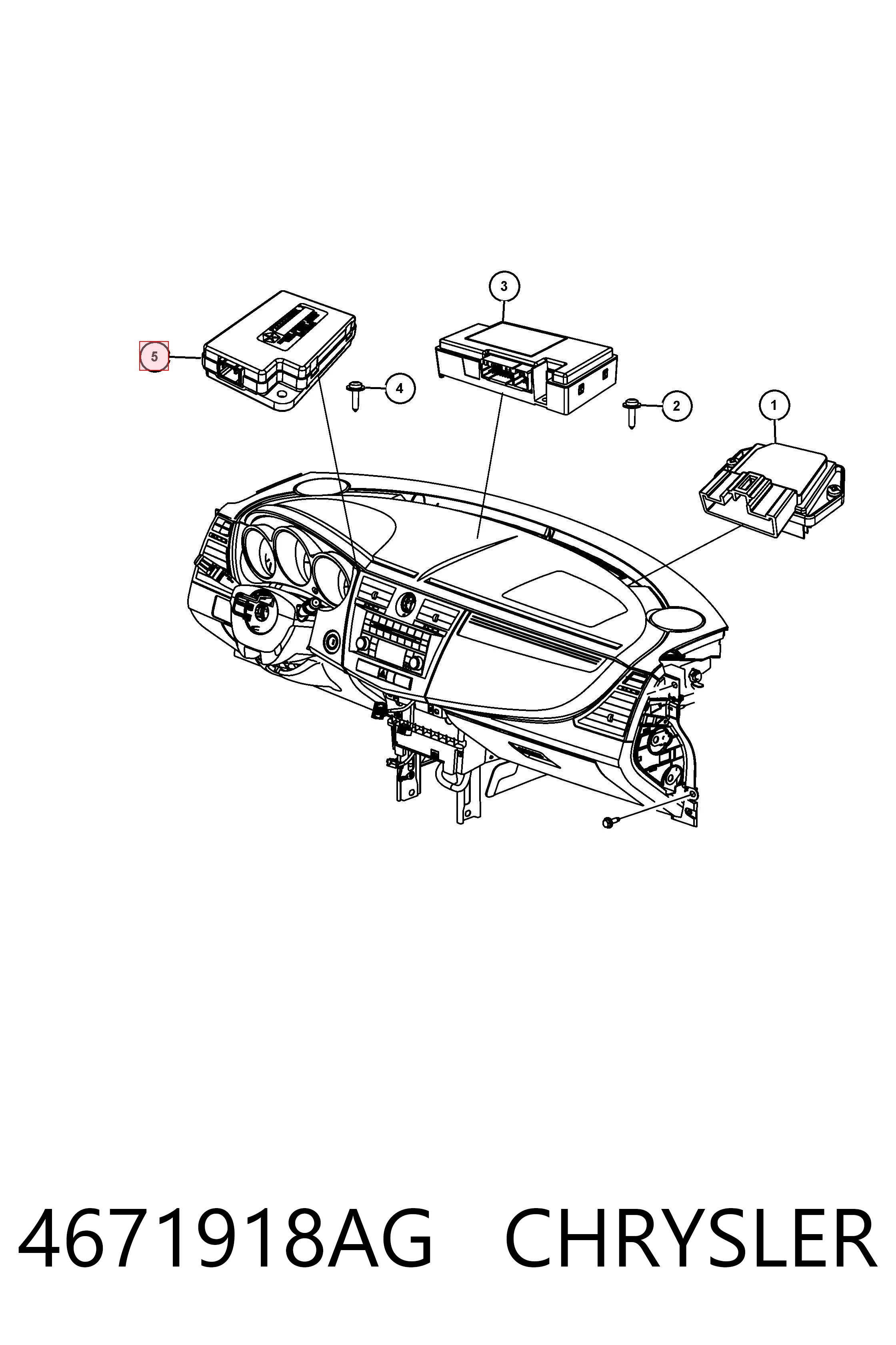 K68264745AA Fiat/Alfa/Lancia Unidade de controlo de navegação