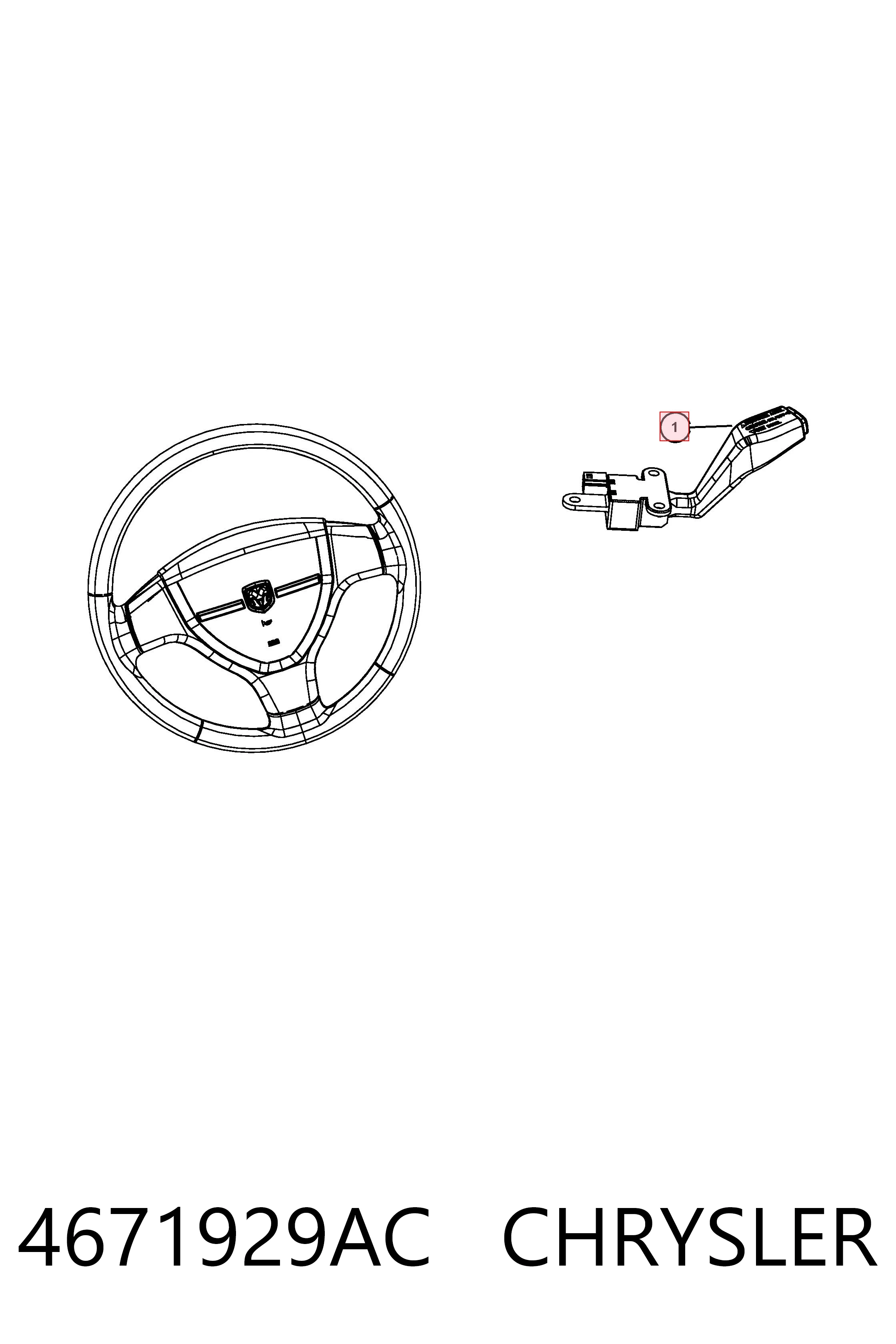 4671929AC Chrysler Braço oscilante inferior esquerdo de suspensão dianteira