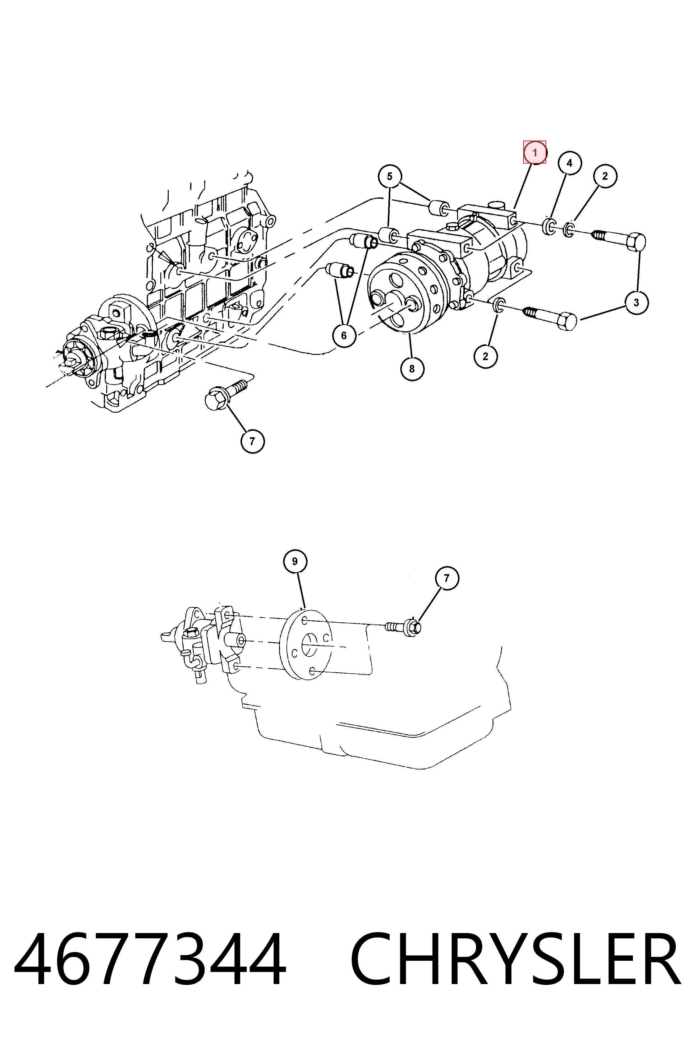 4677344 Chrysler Compressor de aparelho de ar condicionado