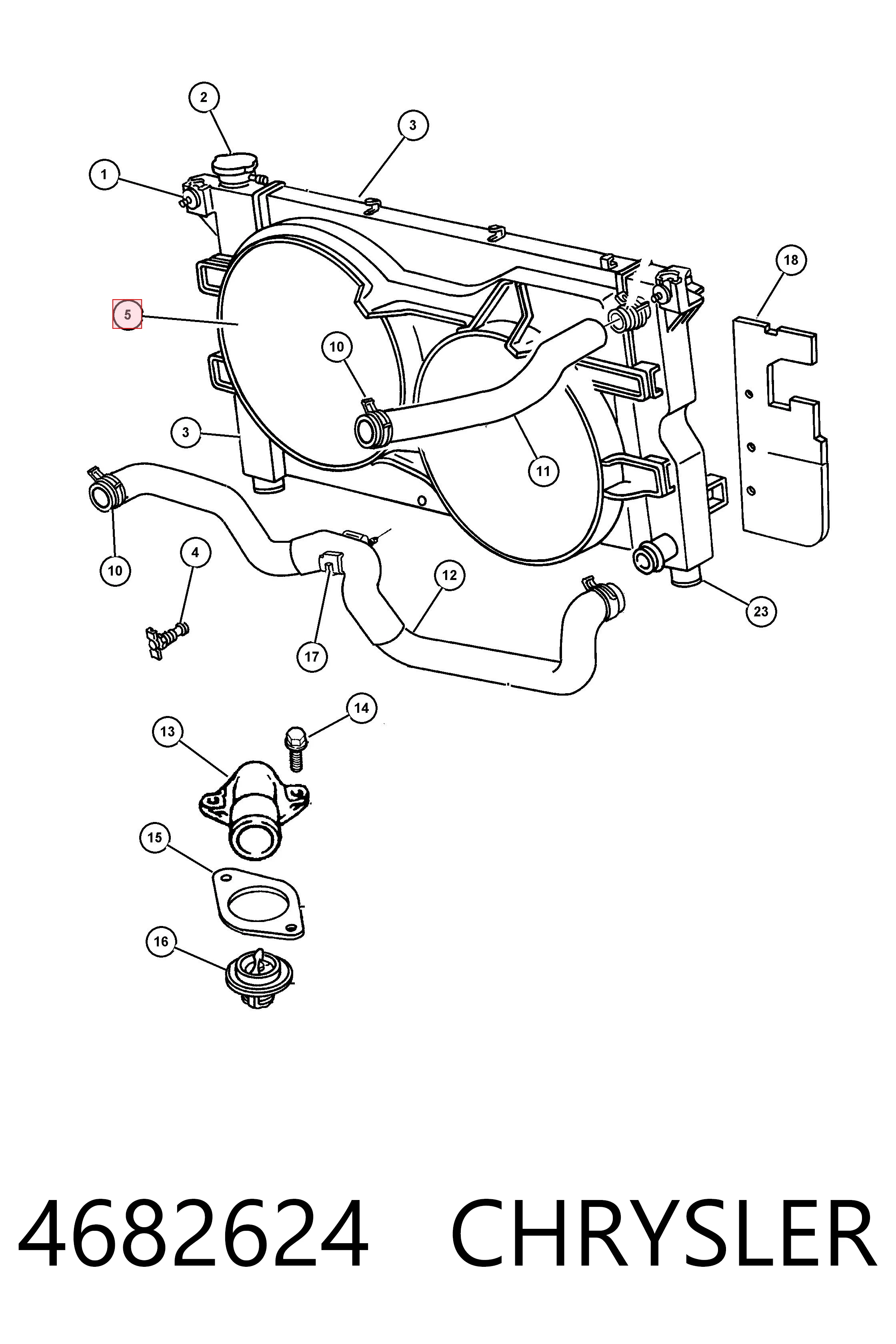 Compre Ventilador elétrico de esfriamento montado (motor + roda de aletas) Chrysler Voyager 