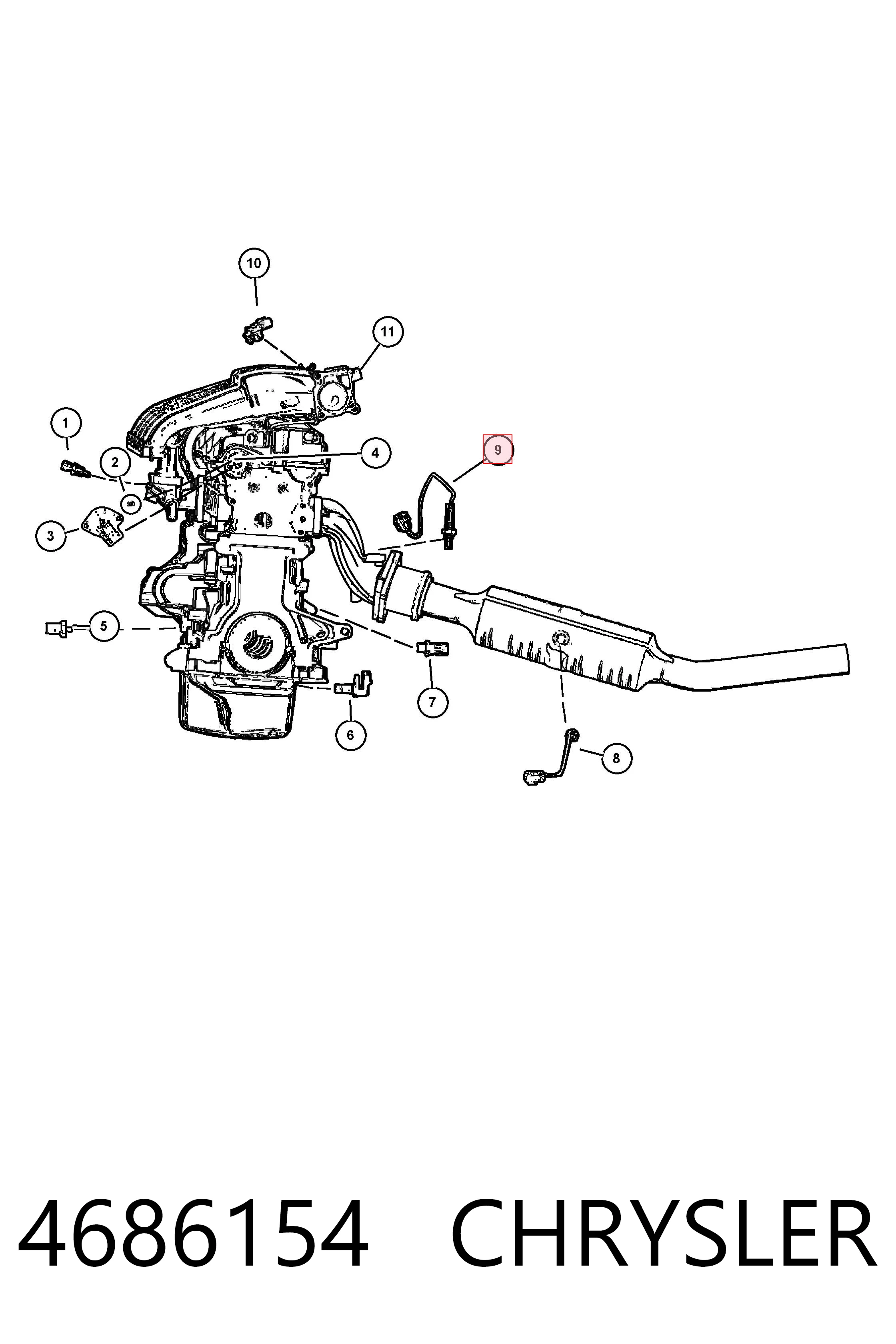 Sonda lambda, sensor de oxigênio para Chrysler Voyager II GS 