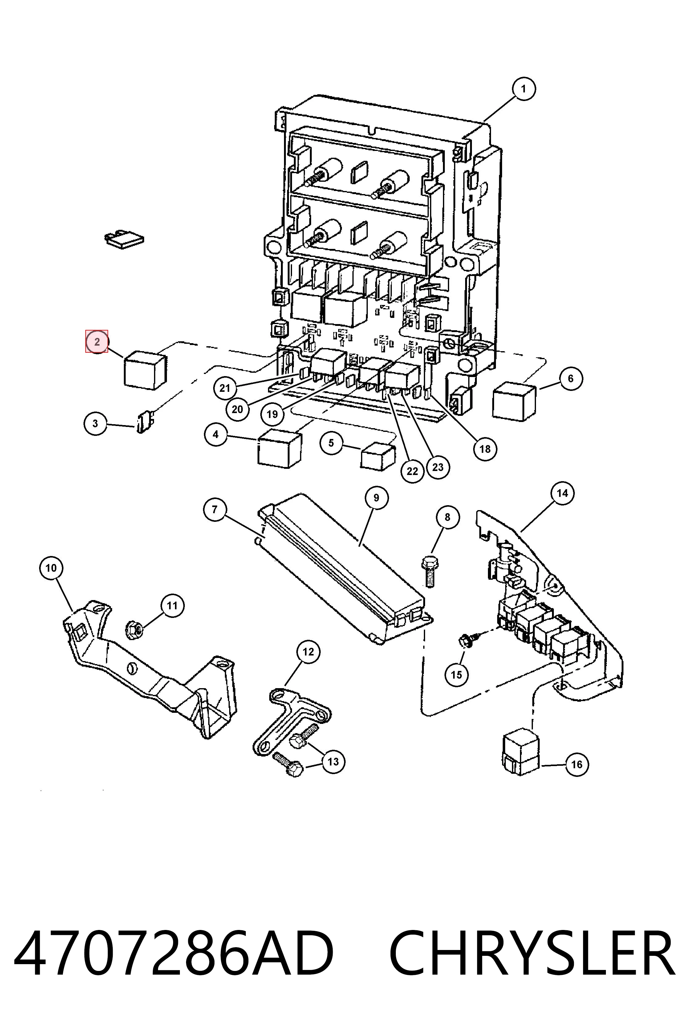 4707286AD Chrysler Relê de ventilador