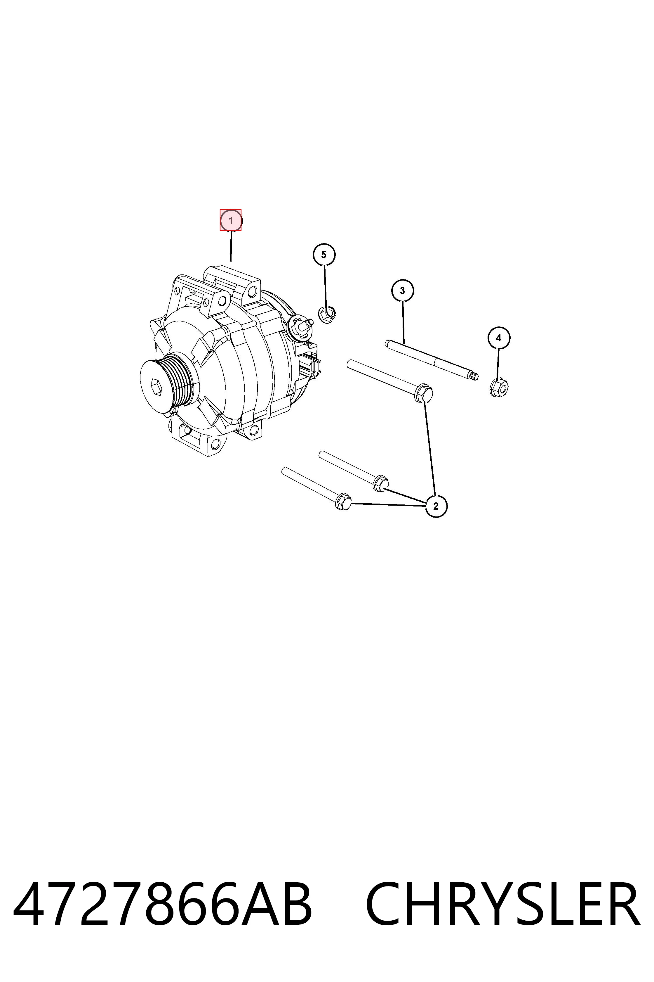 4727866AB Chrysler Gerador
