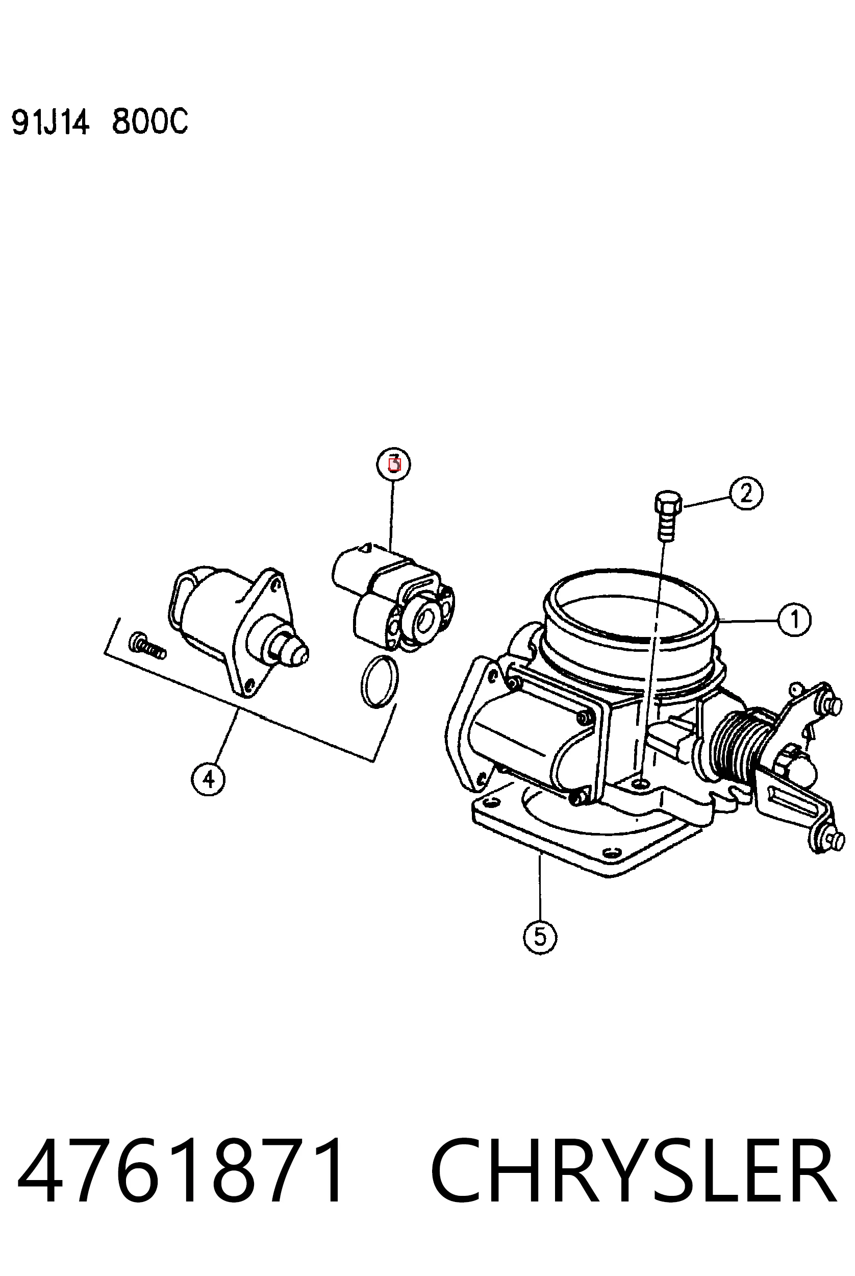 4761871 Chrysler Sensor de posição da válvula de borboleta (potenciômetro)