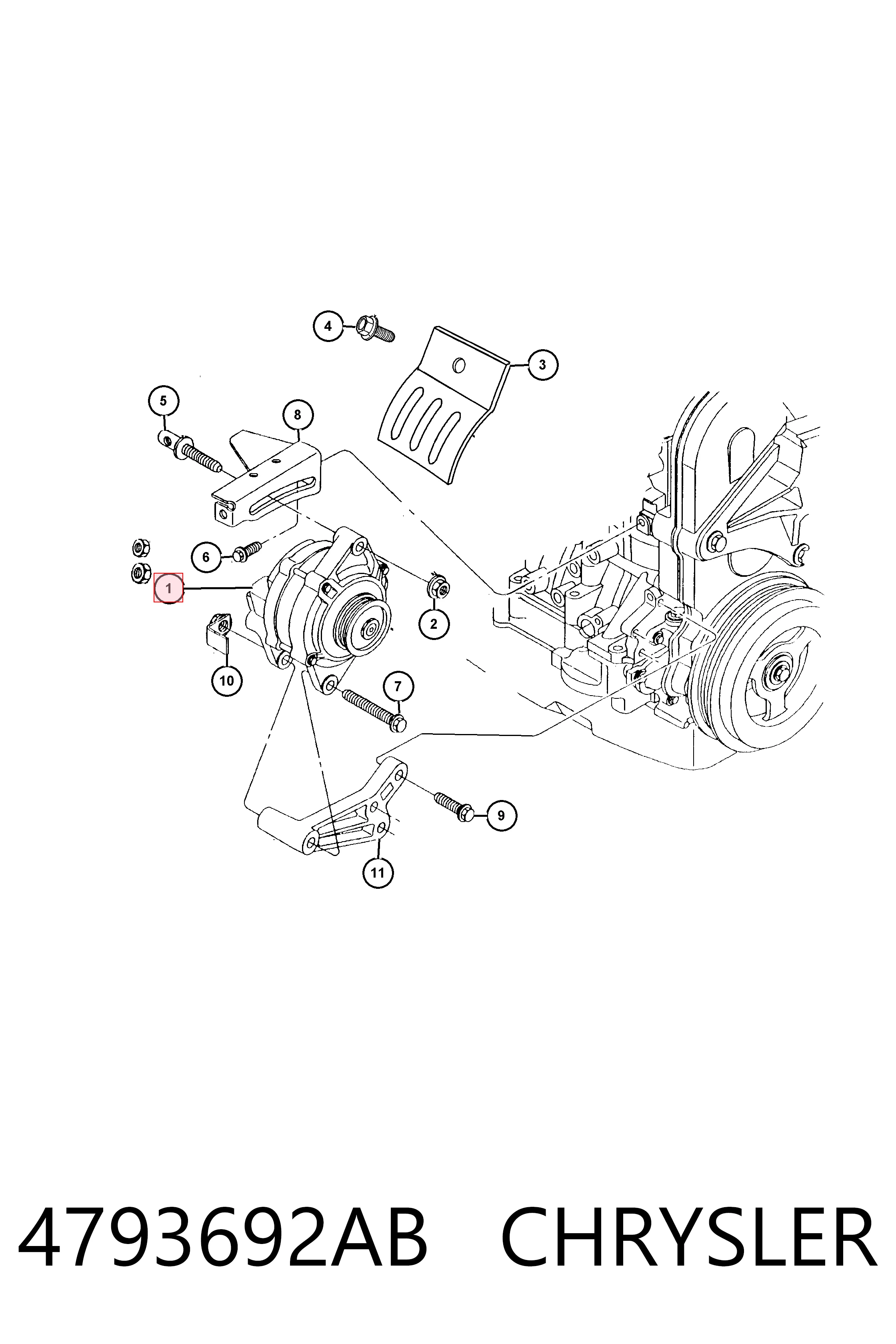 4793692AB Chrysler Gerador