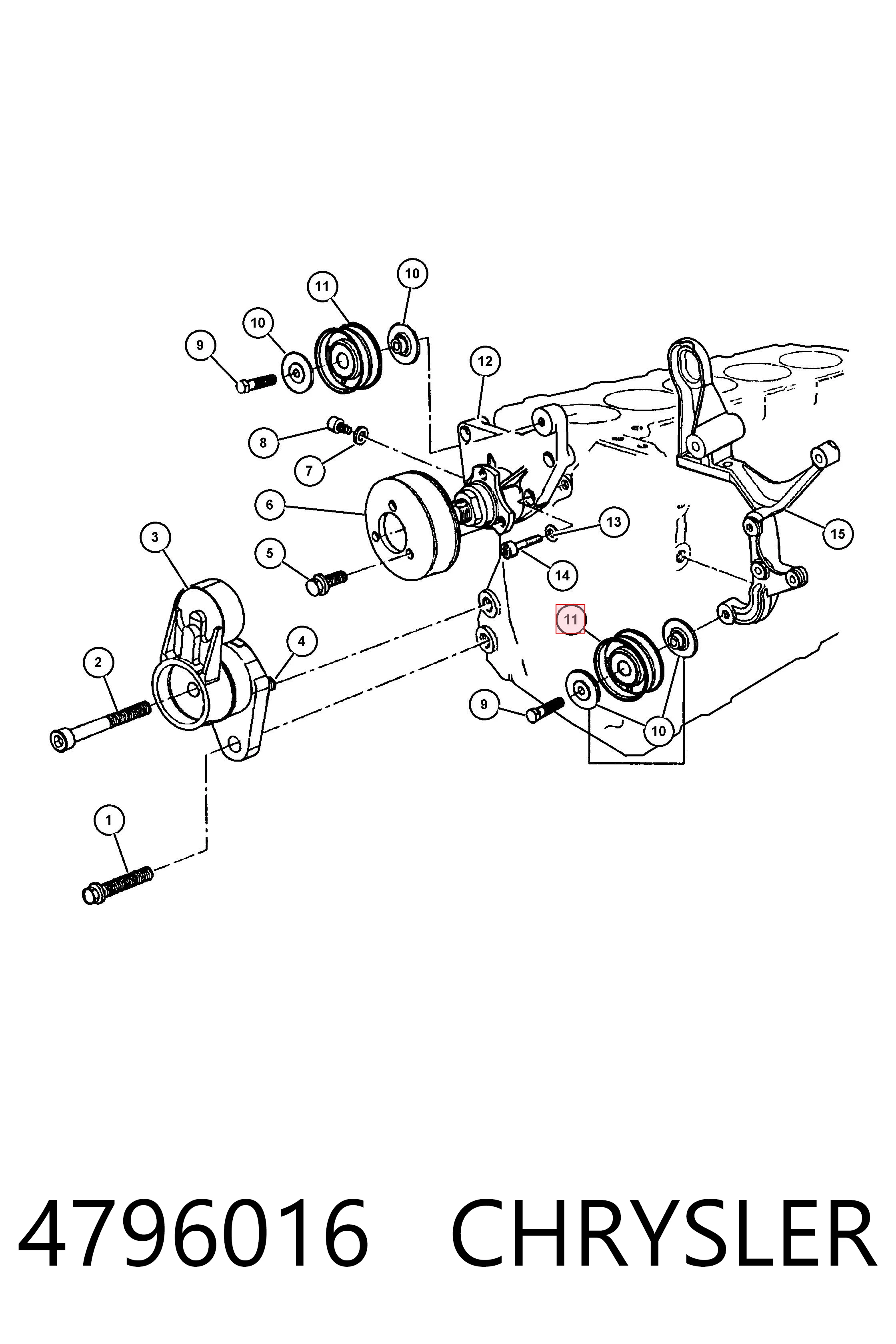 Rolo parasita da correia de transmissão Fiat/Alfa/Lancia K04796016 preço, a partir de 62,21 USD