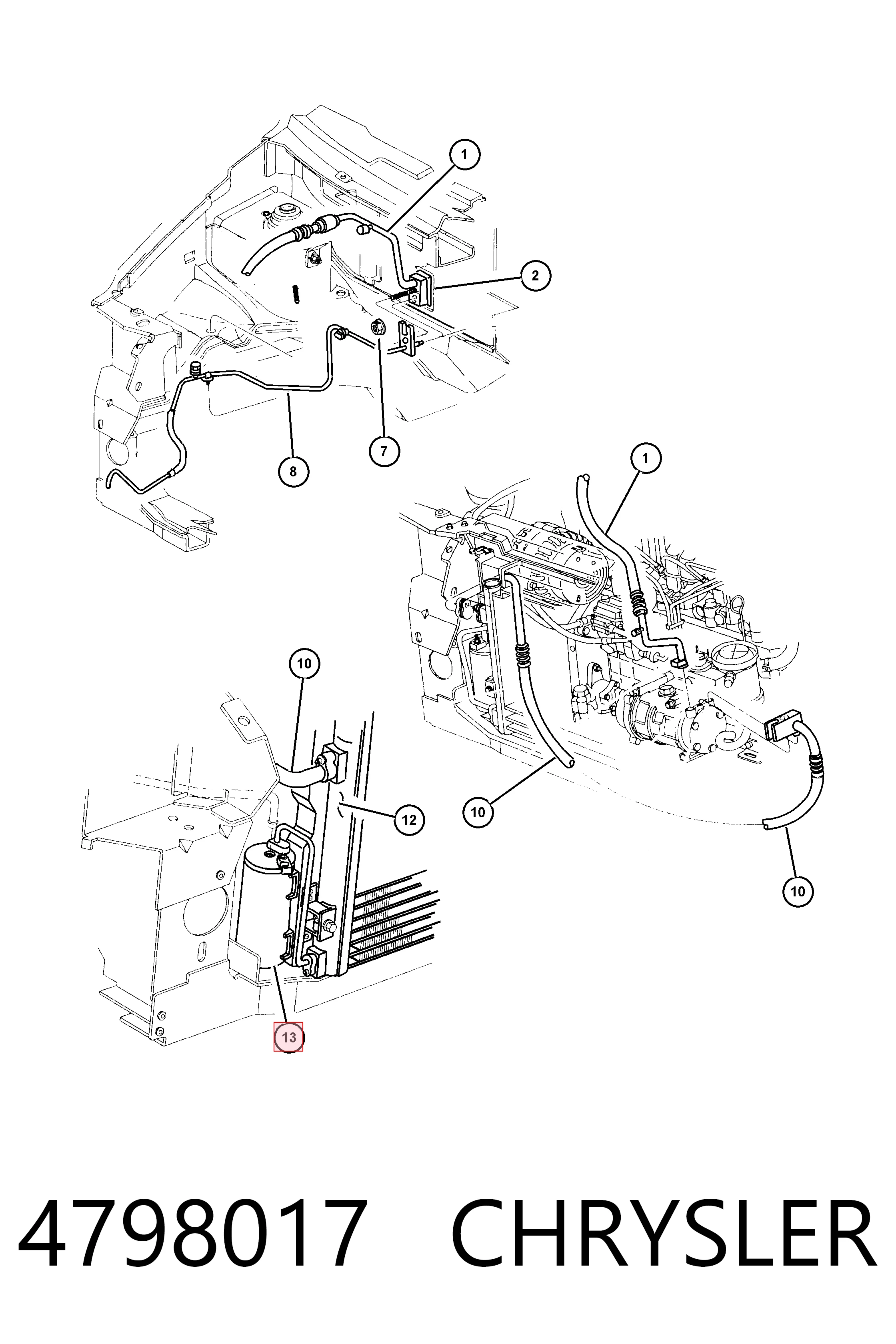 Compre K05066503AA Fiat/Alfa/Lancia Tanque de recepção do secador de aparelho de ar condicionado
