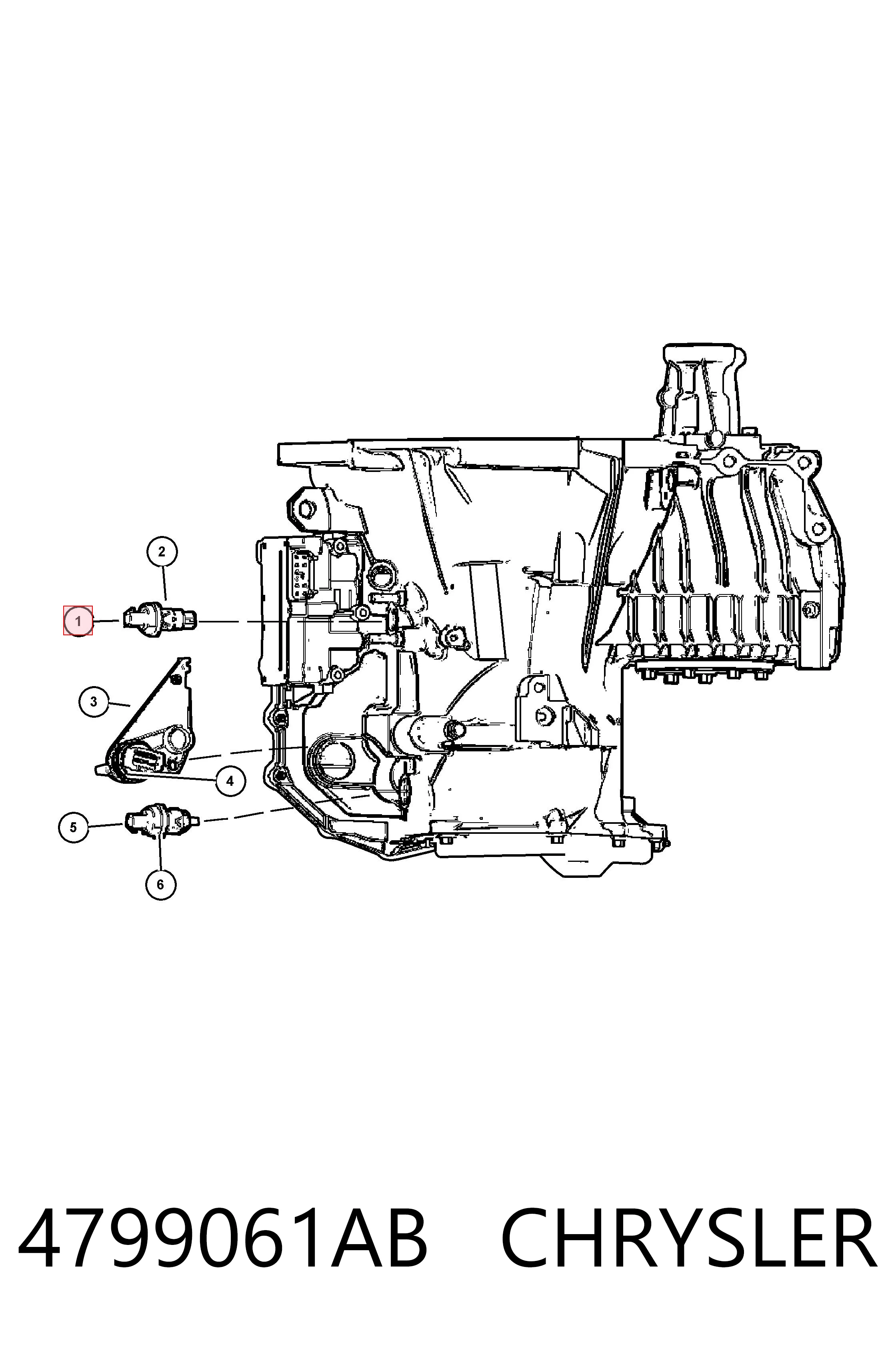 04799061AB Mitsubishi Sensor de velocidade