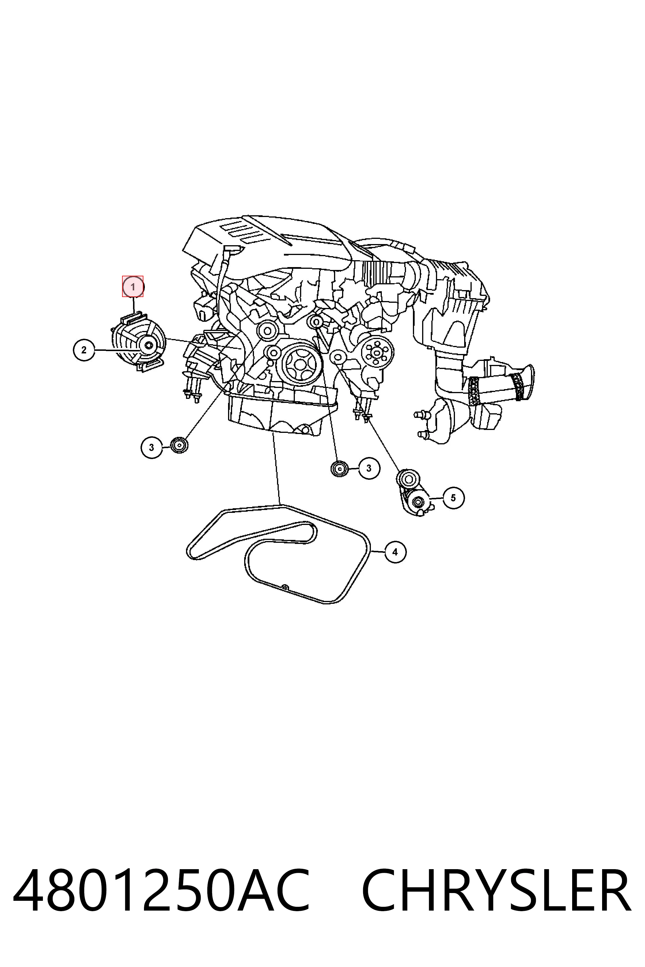 4801250AC Chrysler Gerador