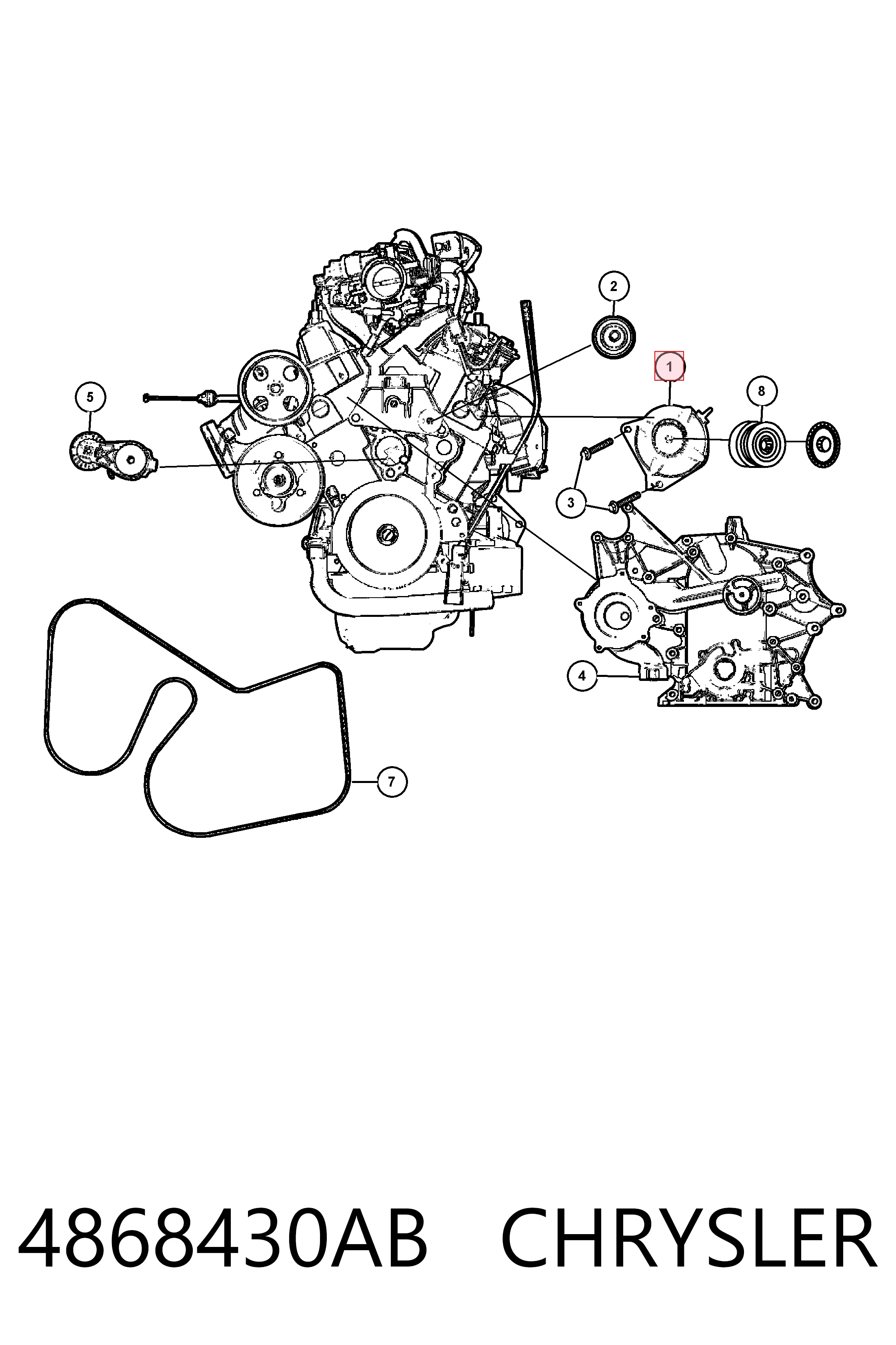 4868430AB Chrysler Gerador