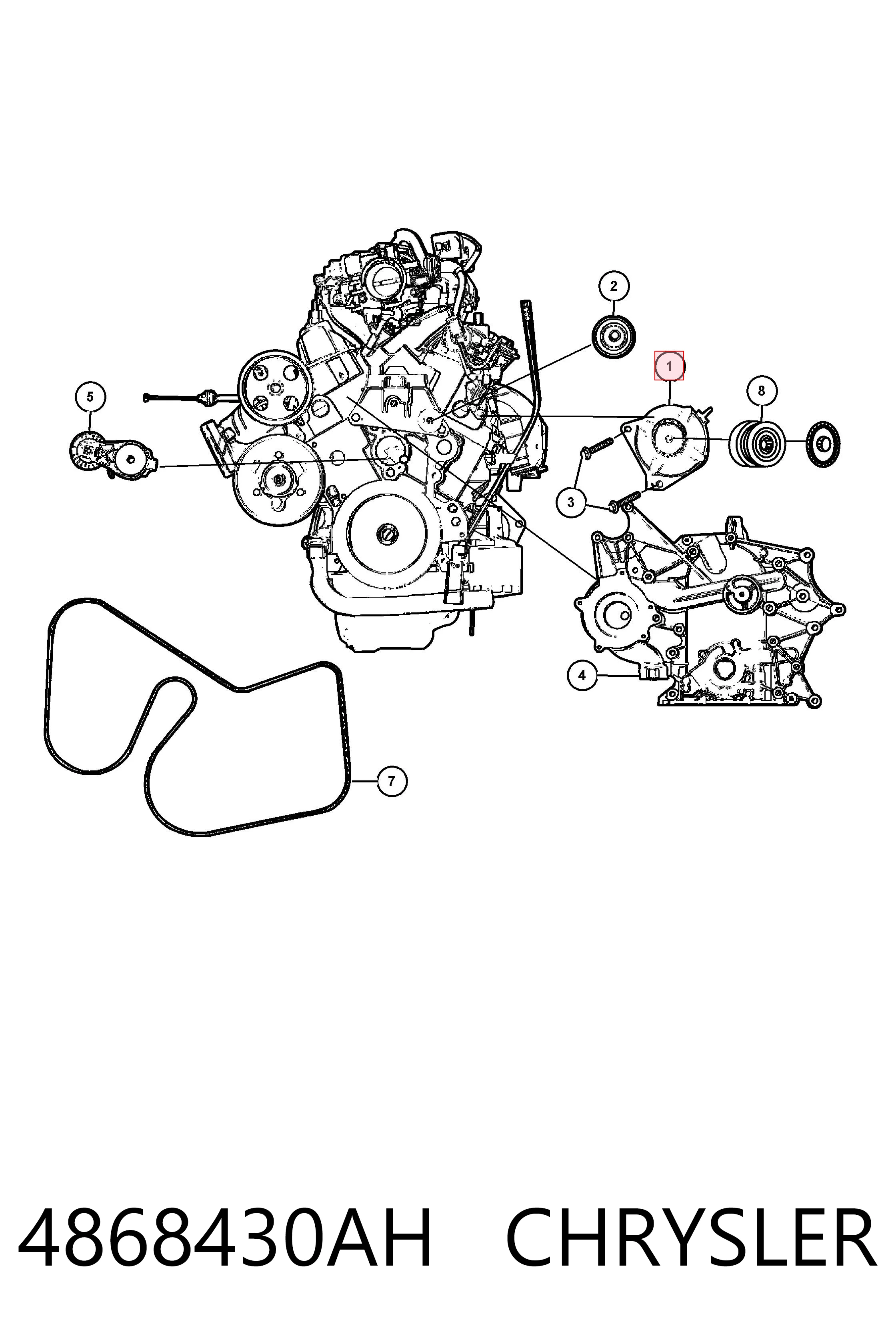 4868430AH Chrysler Gerador
