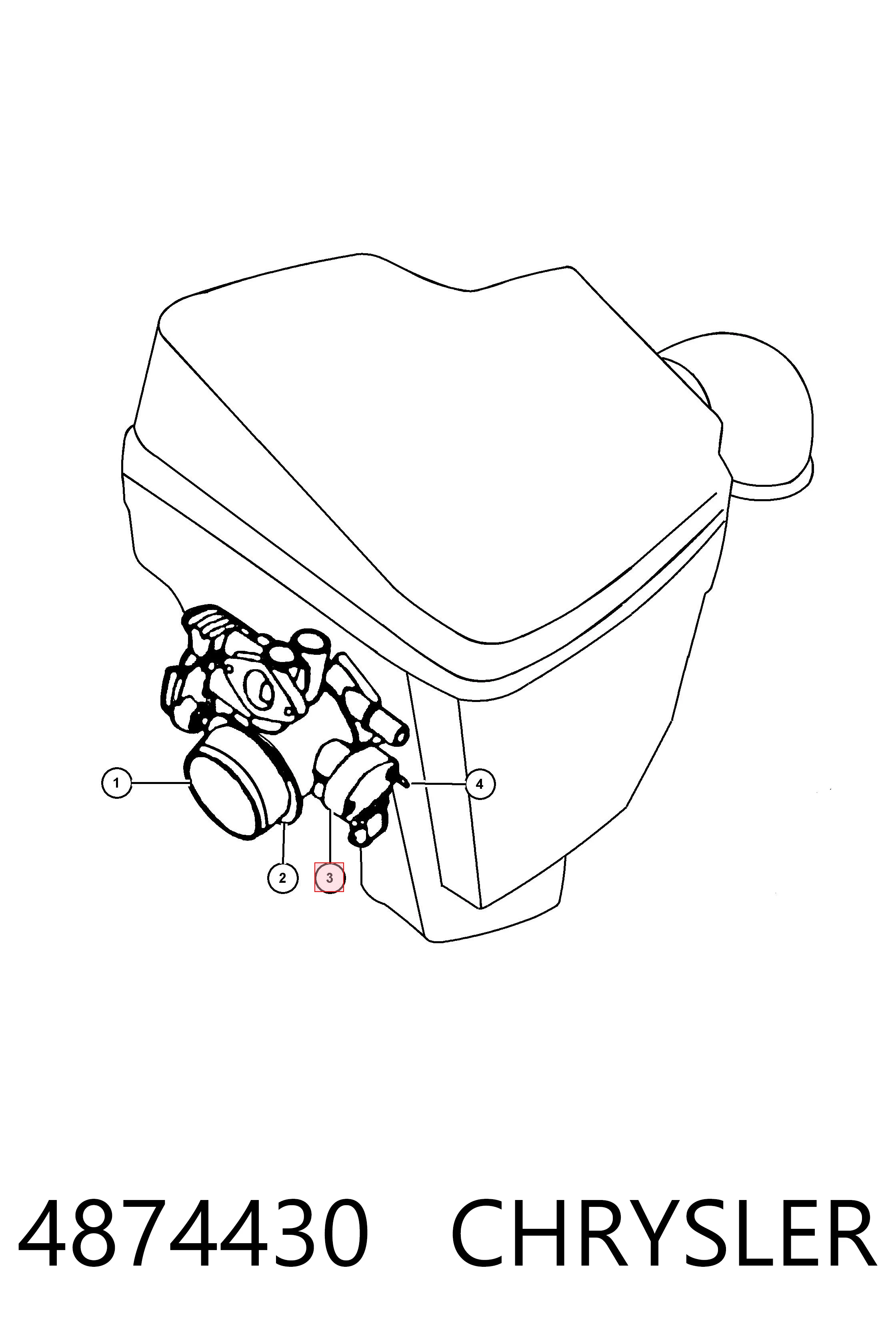 4874430 Chrysler Sensor de posição da válvula de borboleta (potenciômetro)