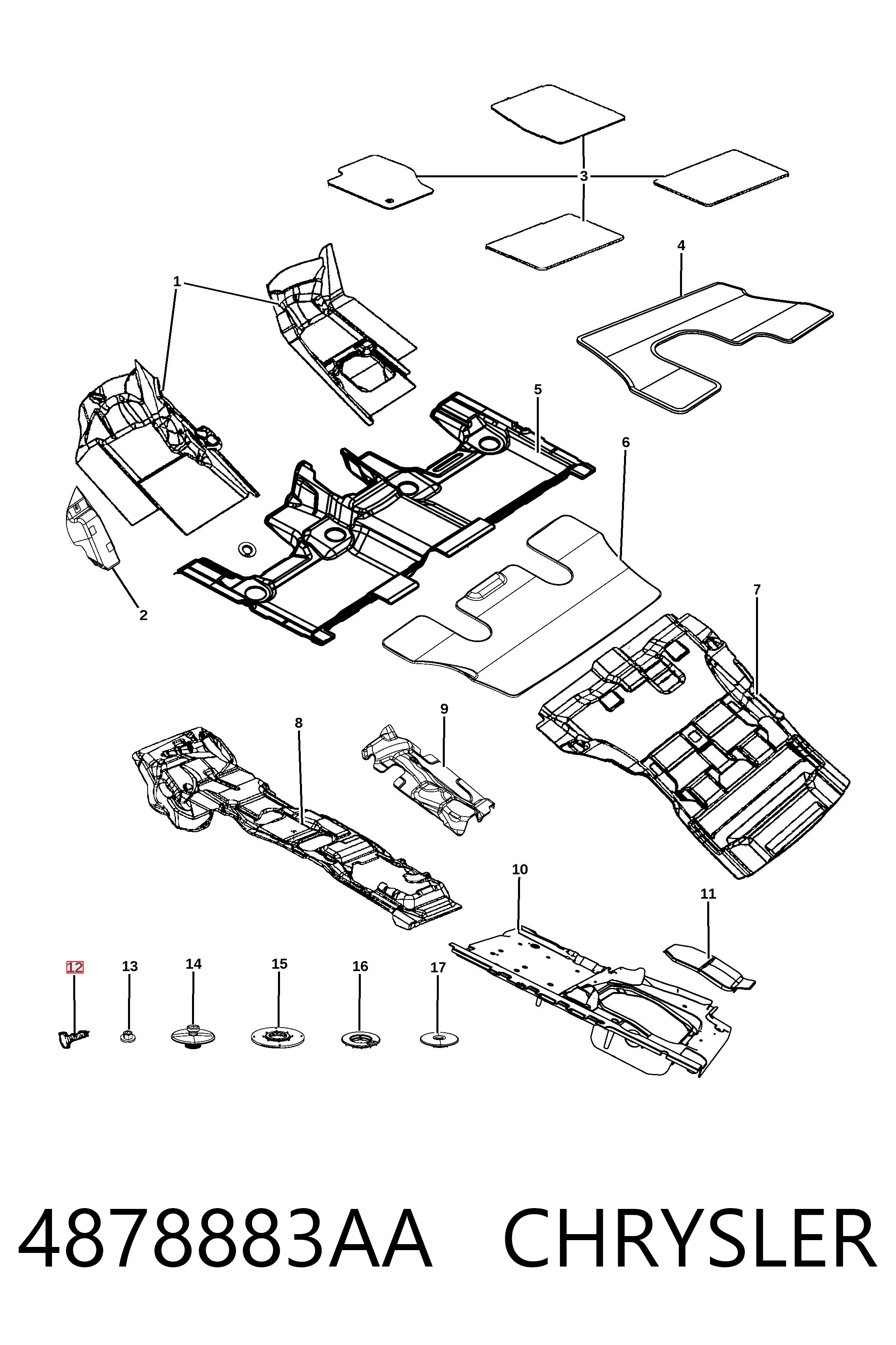 4878883AA Chrysler Capota