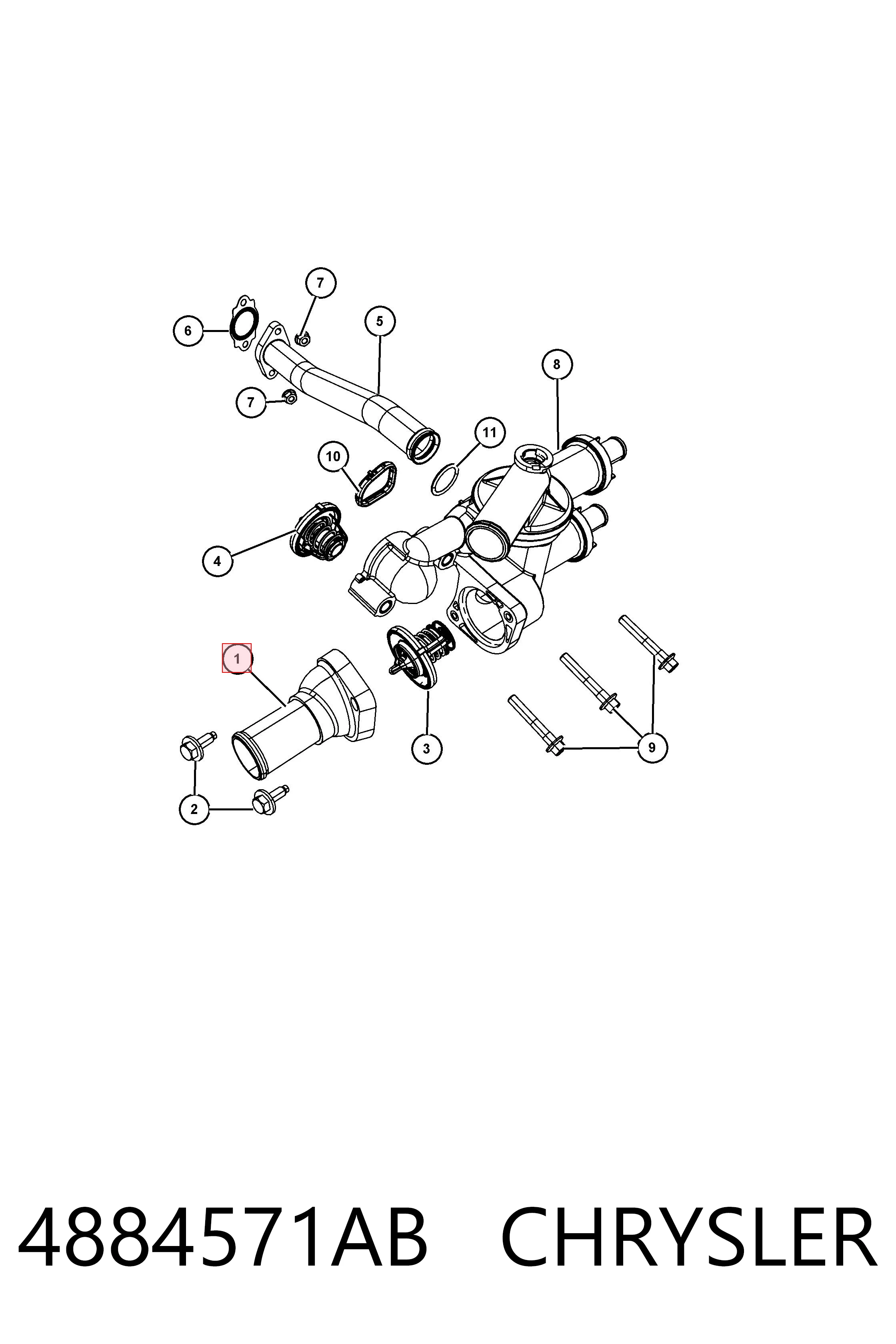 4884571AB Chrysler Tampa do termostato