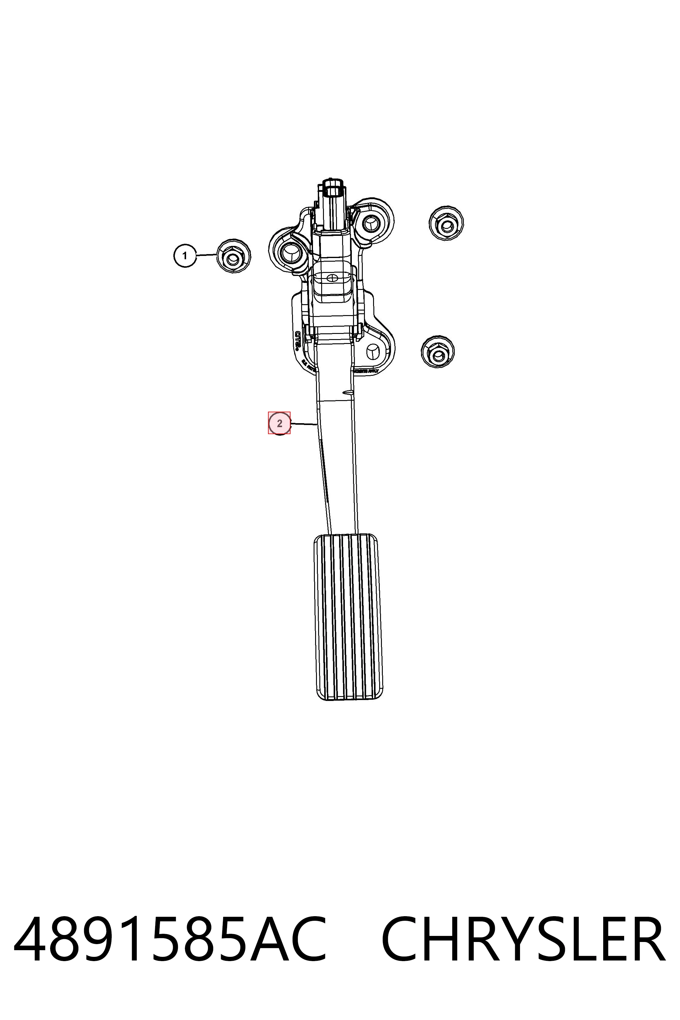 4891585AC Chrysler Pedal de gás (de acelerador)