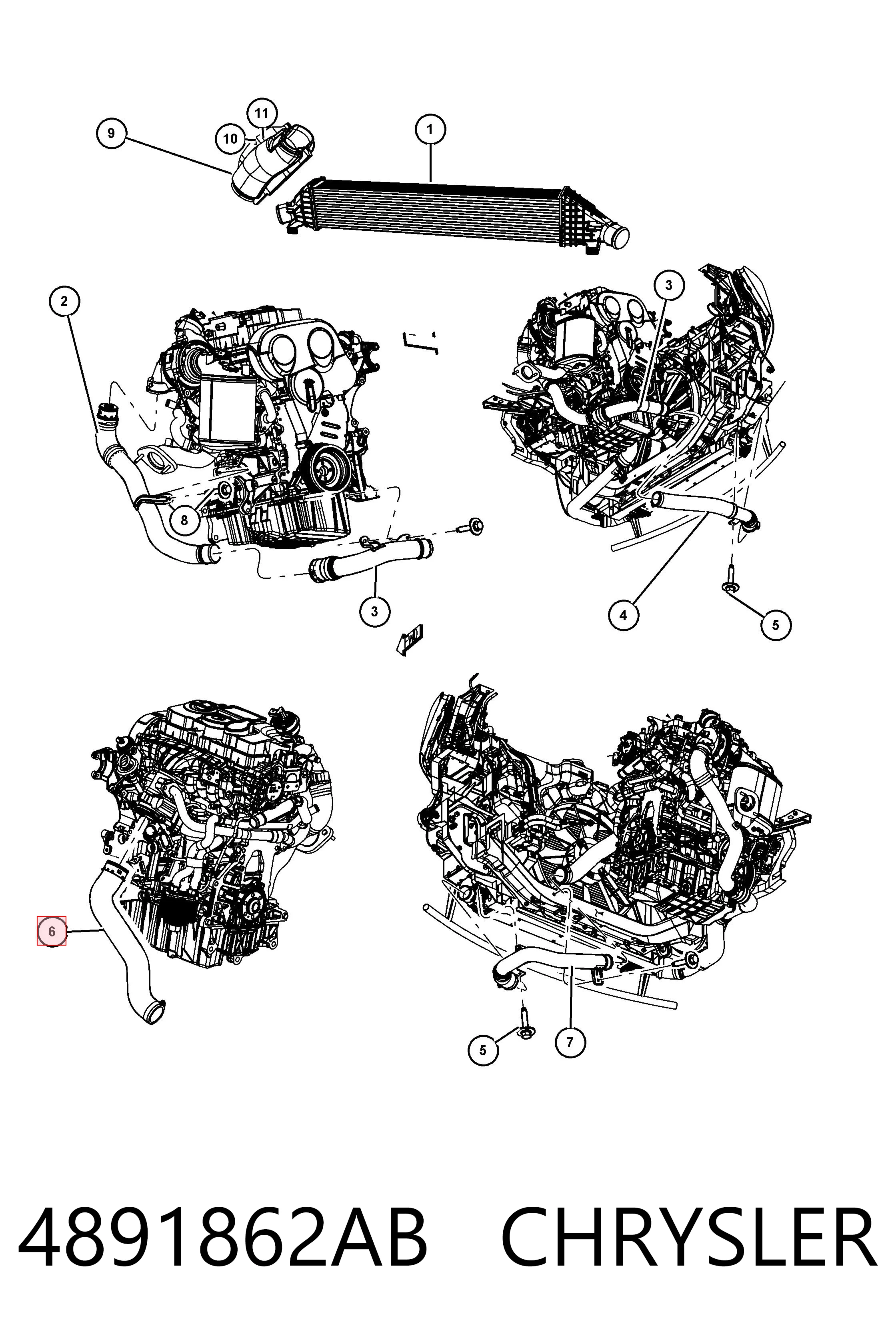 Mangueira (cano derivado) de intercooler VAG 04891862AB preço, a partir de 33,79 USD