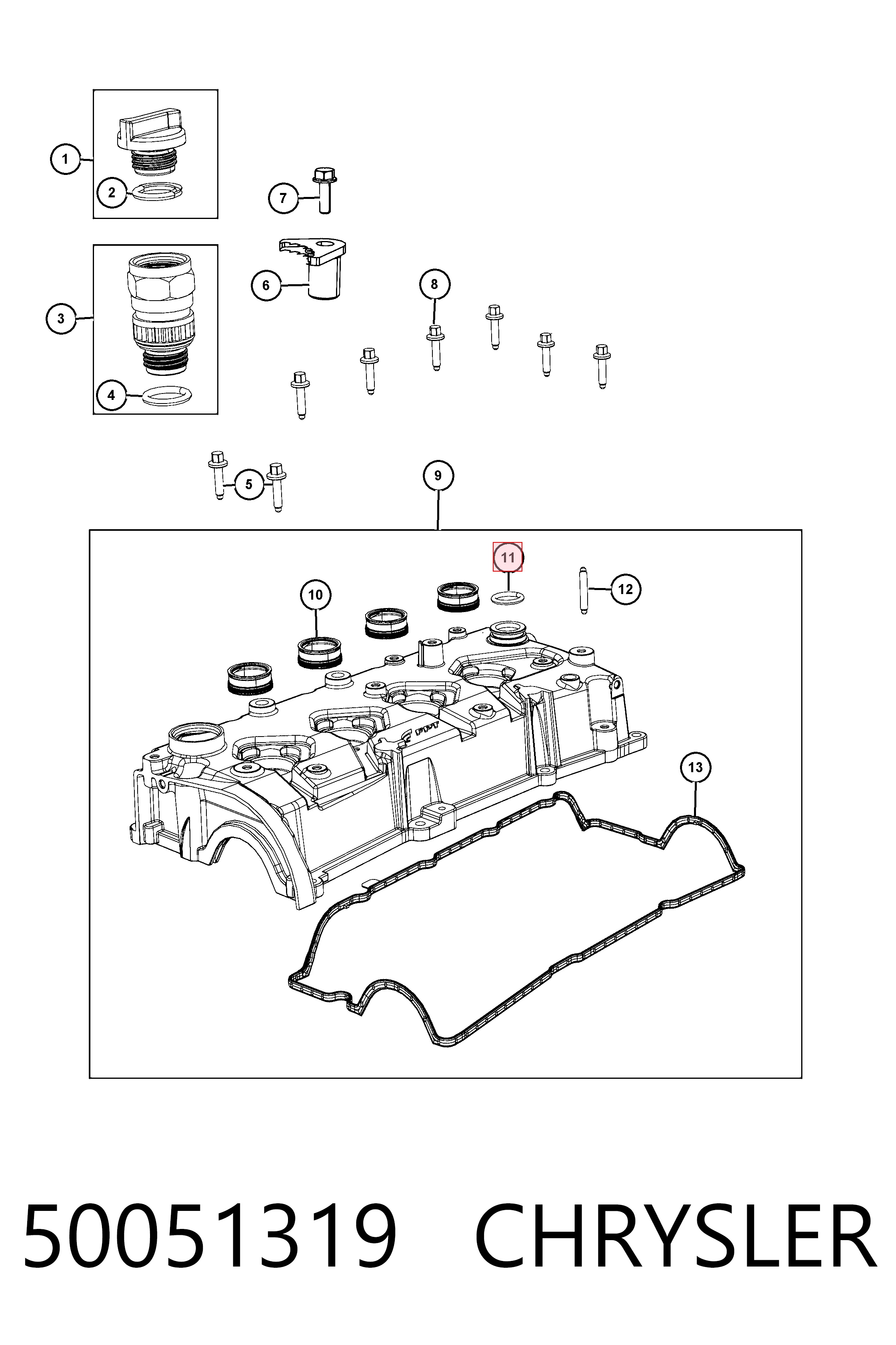 Compre K04893446AA Fiat/Alfa/Lancia Vedante de bomba de óleo