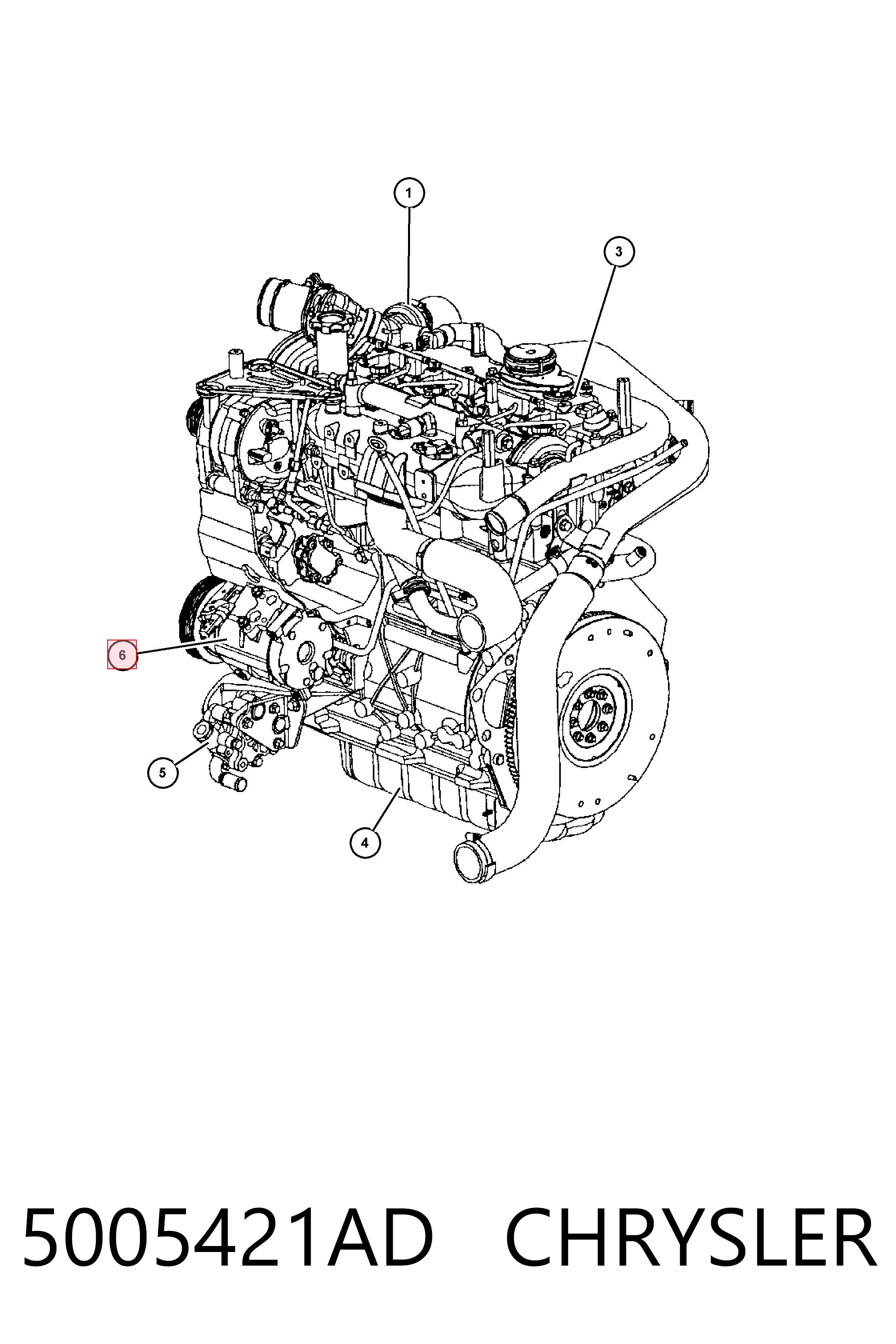 5005421AD Chrysler Compressor de aparelho de ar condicionado