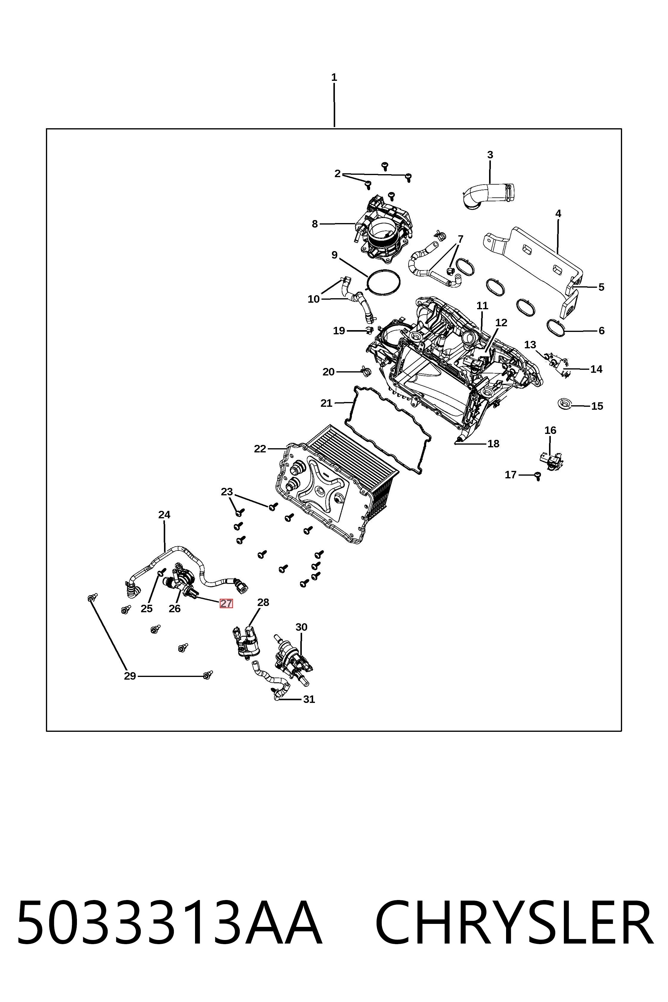 Compre K05033313AA Fiat/Alfa/Lancia Sensor de temperatura do fluido de esfriamento