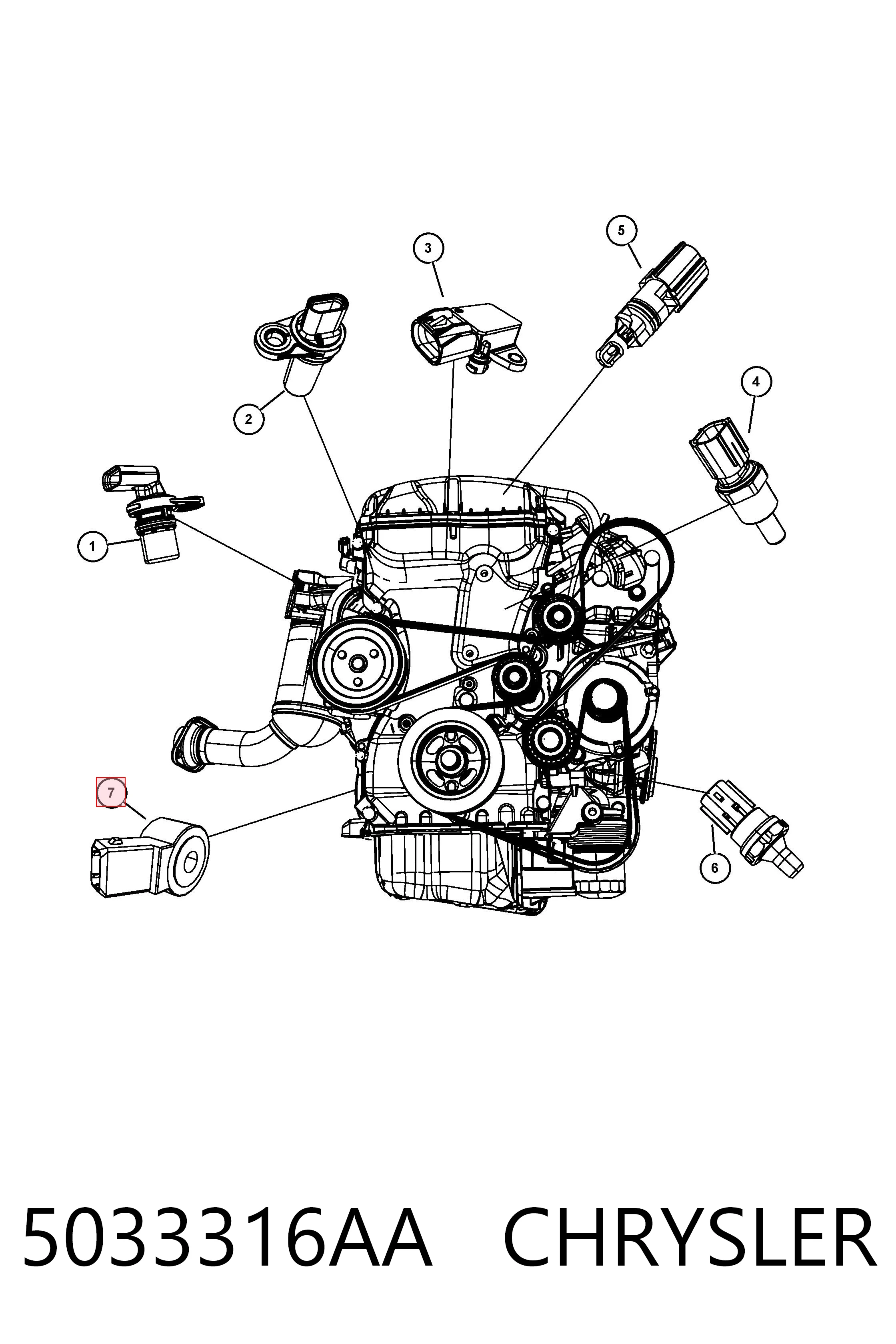Sensor de detonação Chrysler 300 C 