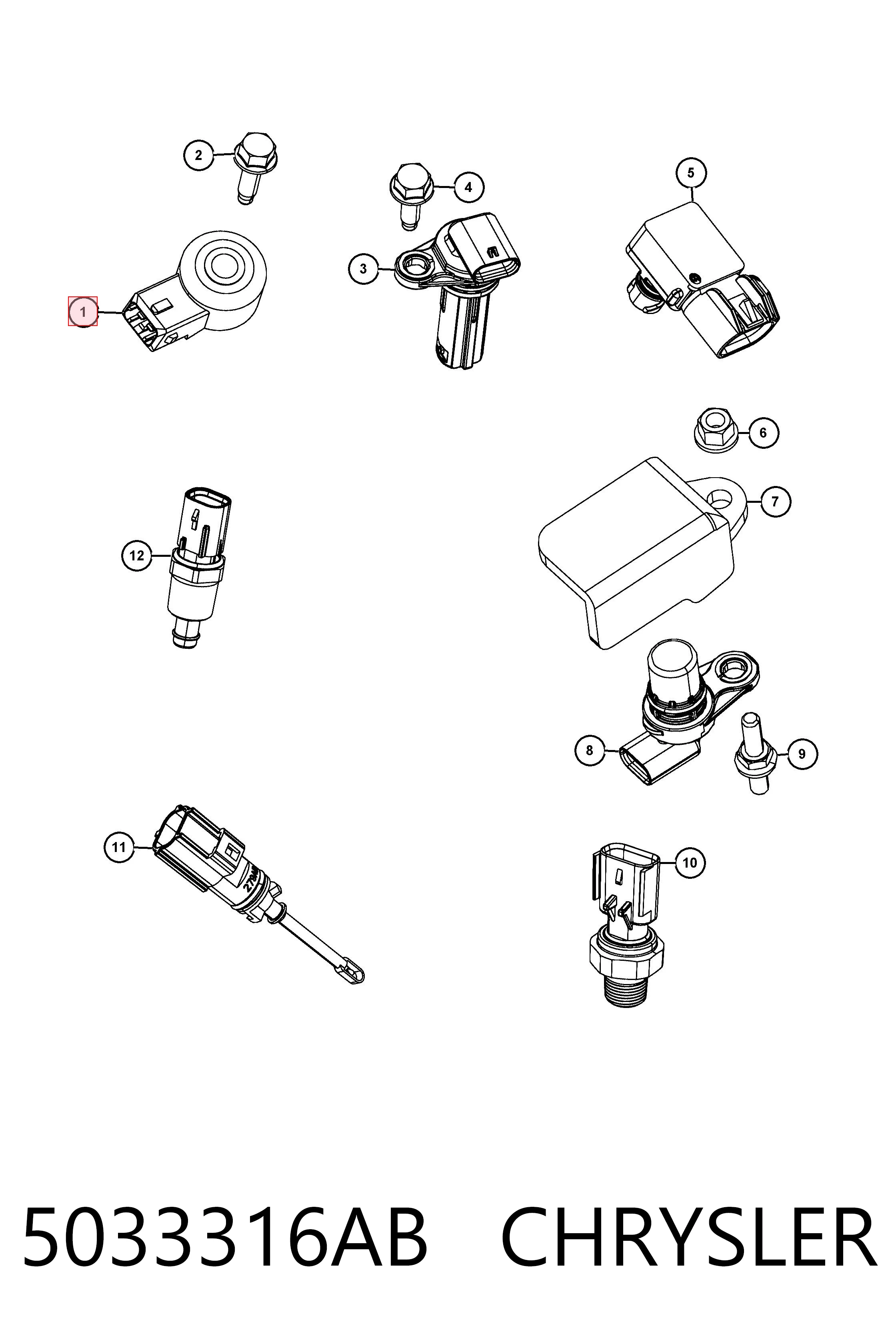 Compre Sensor de detonação Chrysler 300 