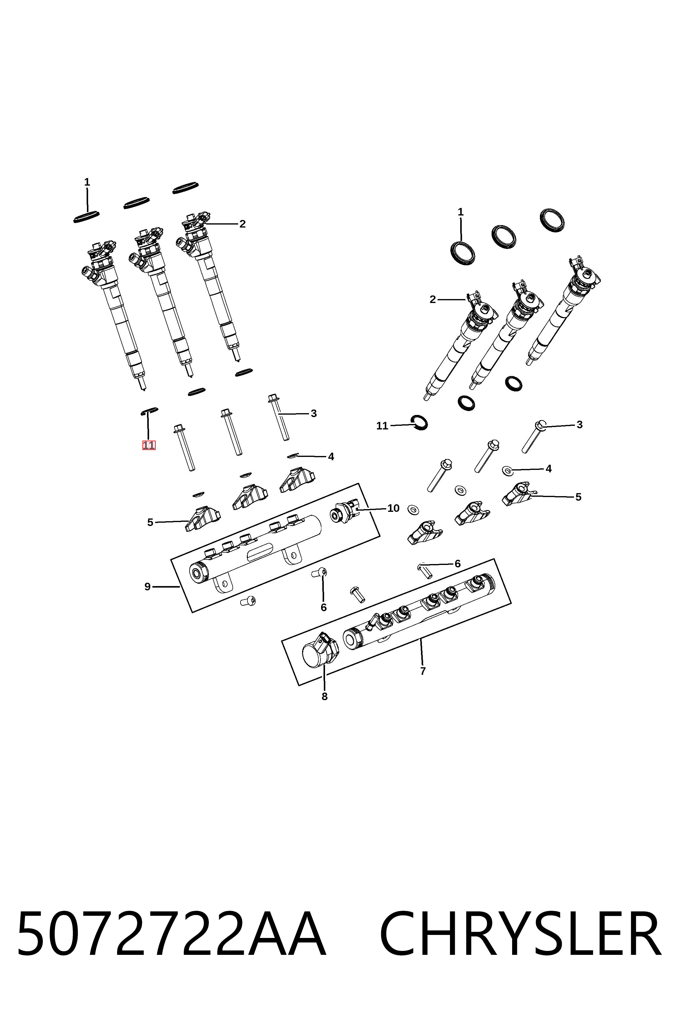 Anel (arruela) do injetor de ajuste Fiat/Alfa/Lancia K05072722AA preço, a partir de 2,72 USD