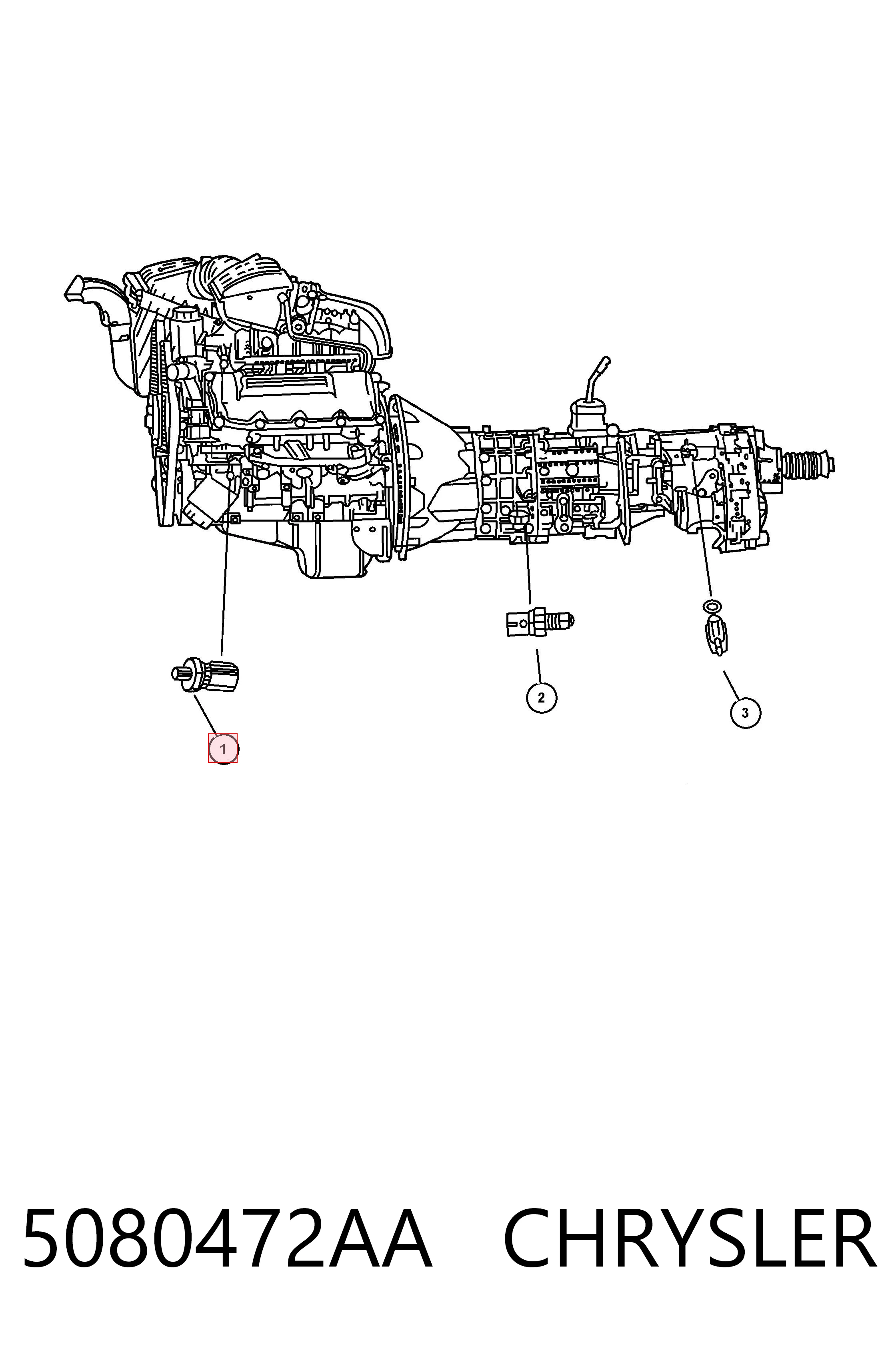 5080472AA Chrysler Sensor de pressão de óleo