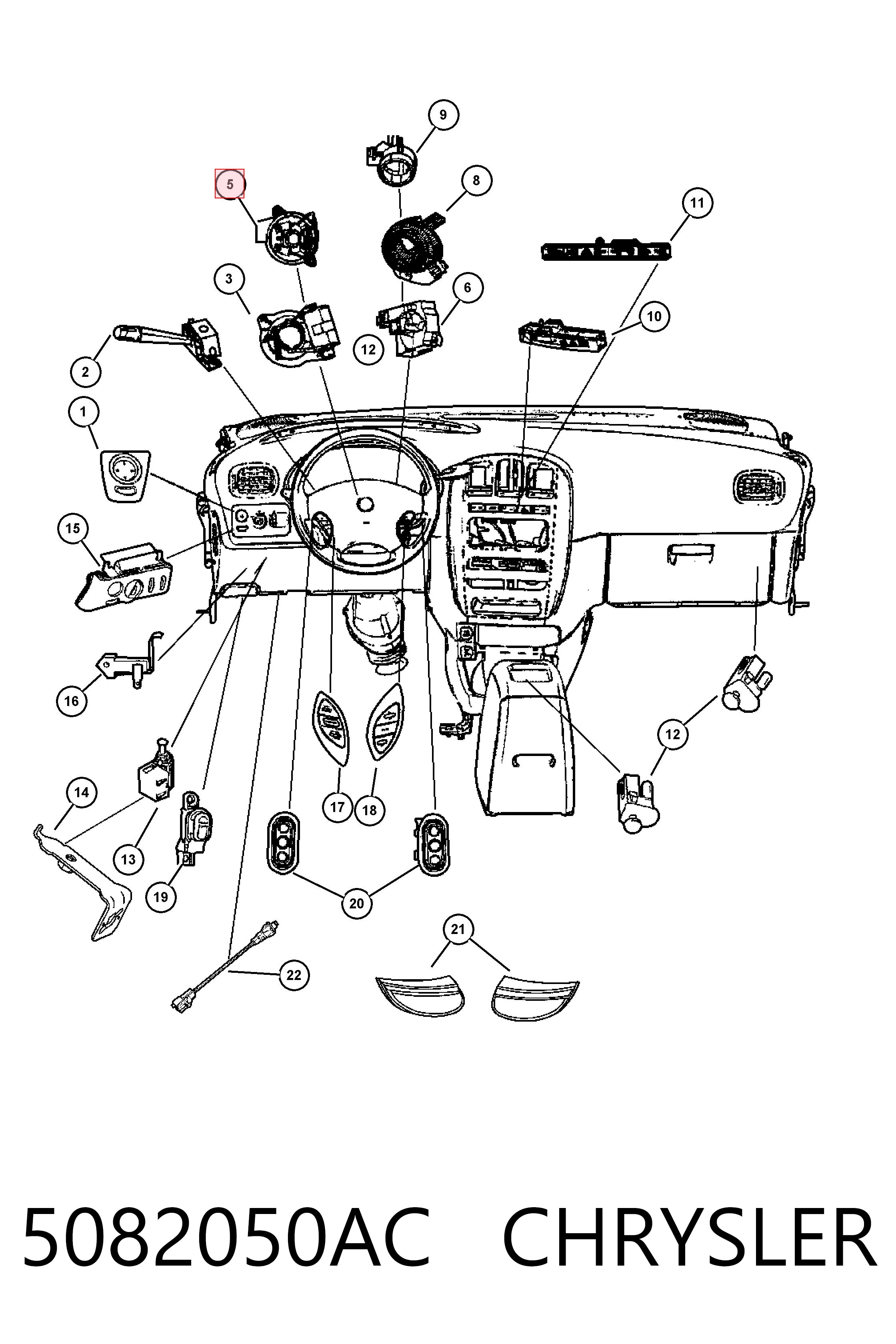 Anel AIRBAG de contato, cabo plano do volante Chrysler Voyager preço, a partir de 29,40 USD