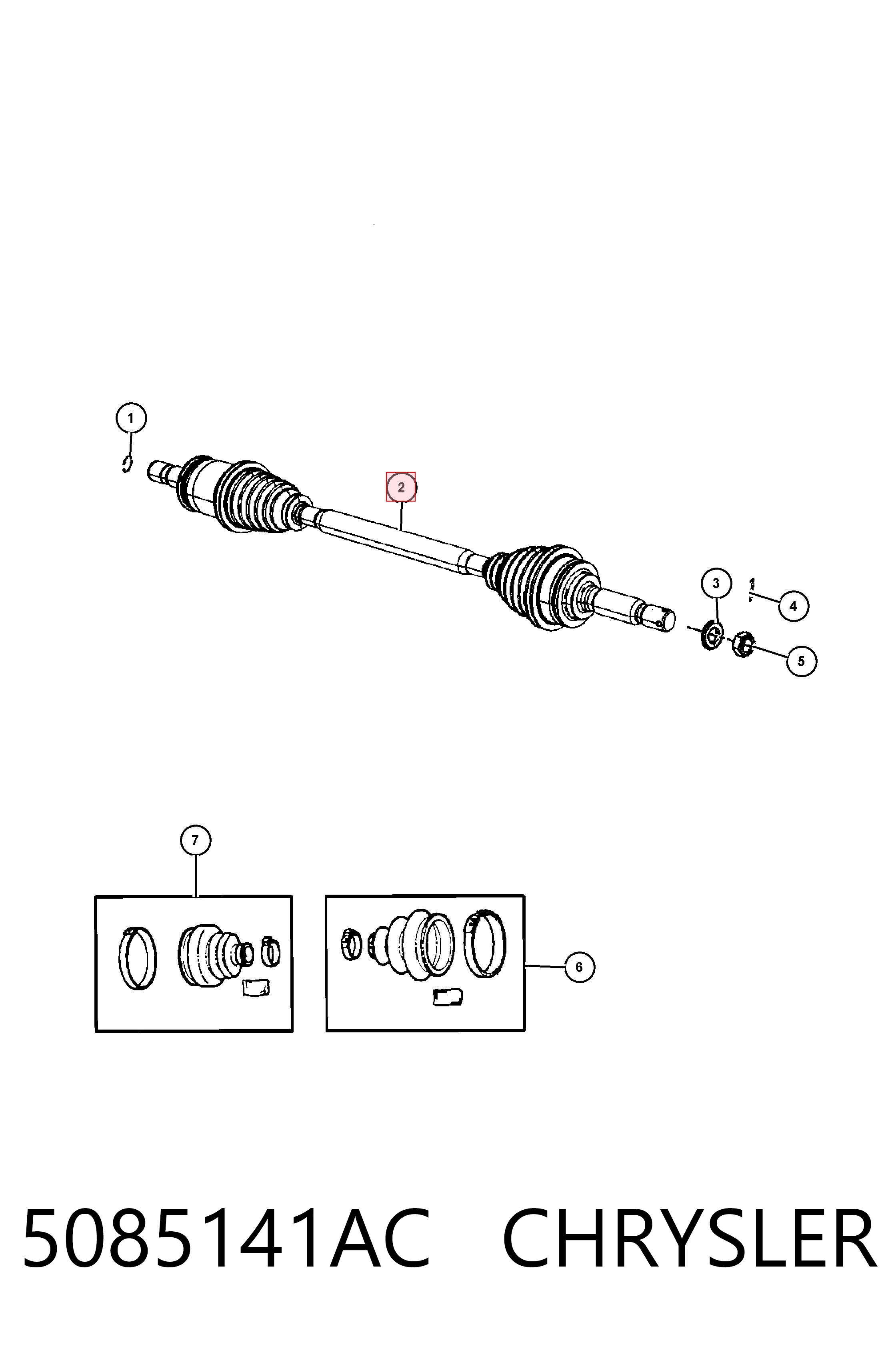 Semieixo traseiro esquerdo Fiat/Alfa/Lancia K05085141AB preço, a partir de 49,37 USD