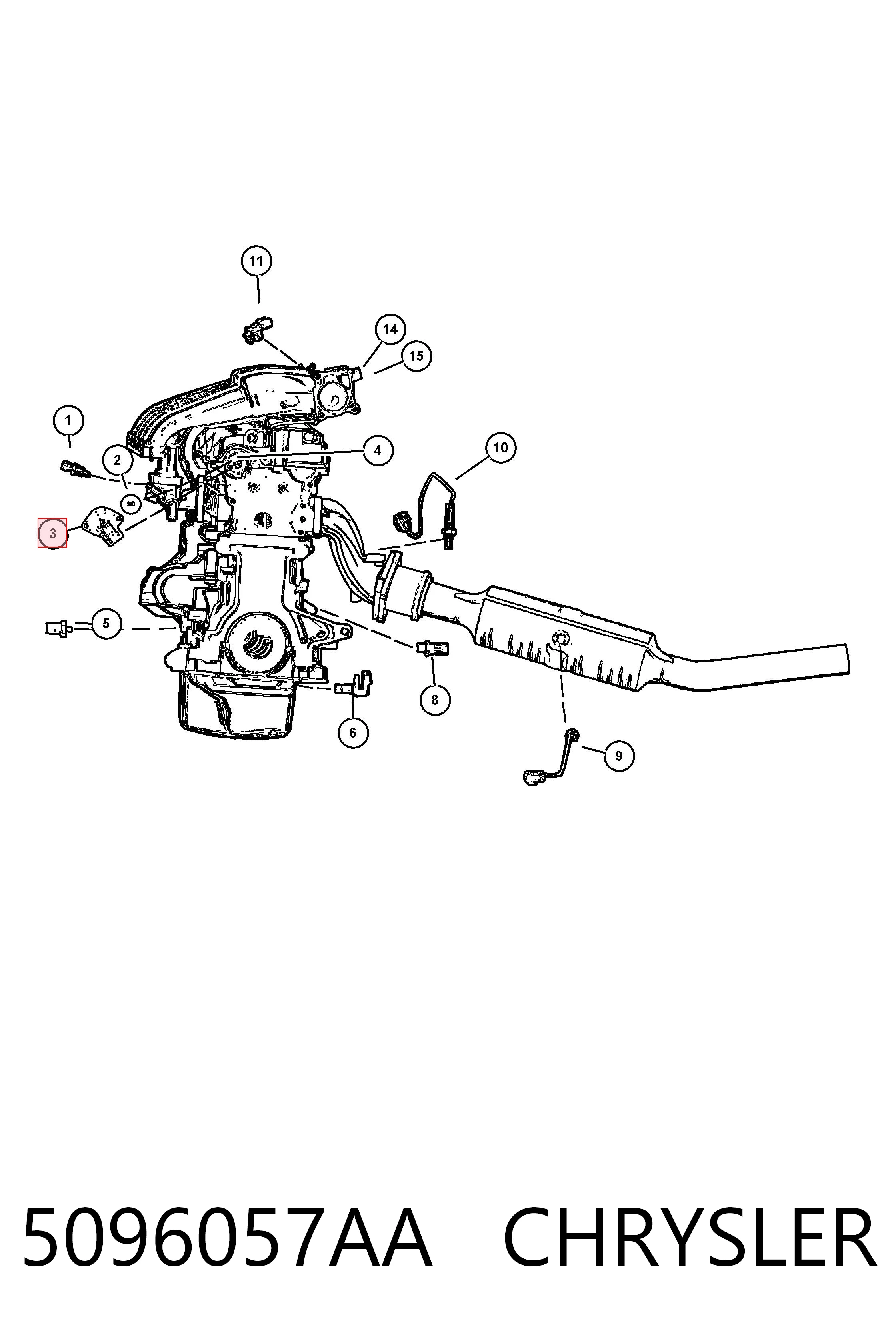 5096057AA Chrysler Sensor de posição da árvore distribuidora