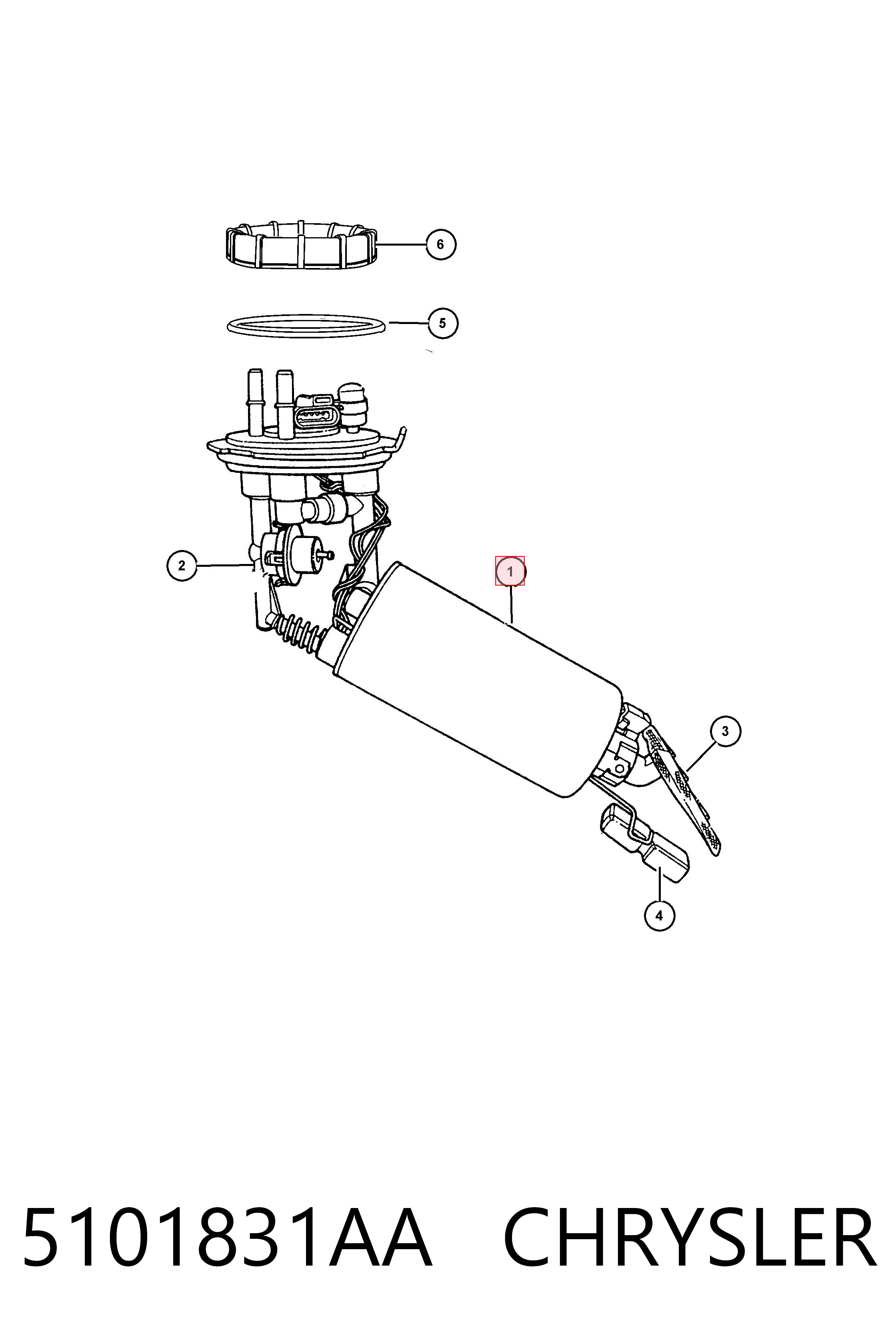K05018876AB Fiat/Alfa/Lancia Módulo de bomba de combustível com sensor do nível de combustível