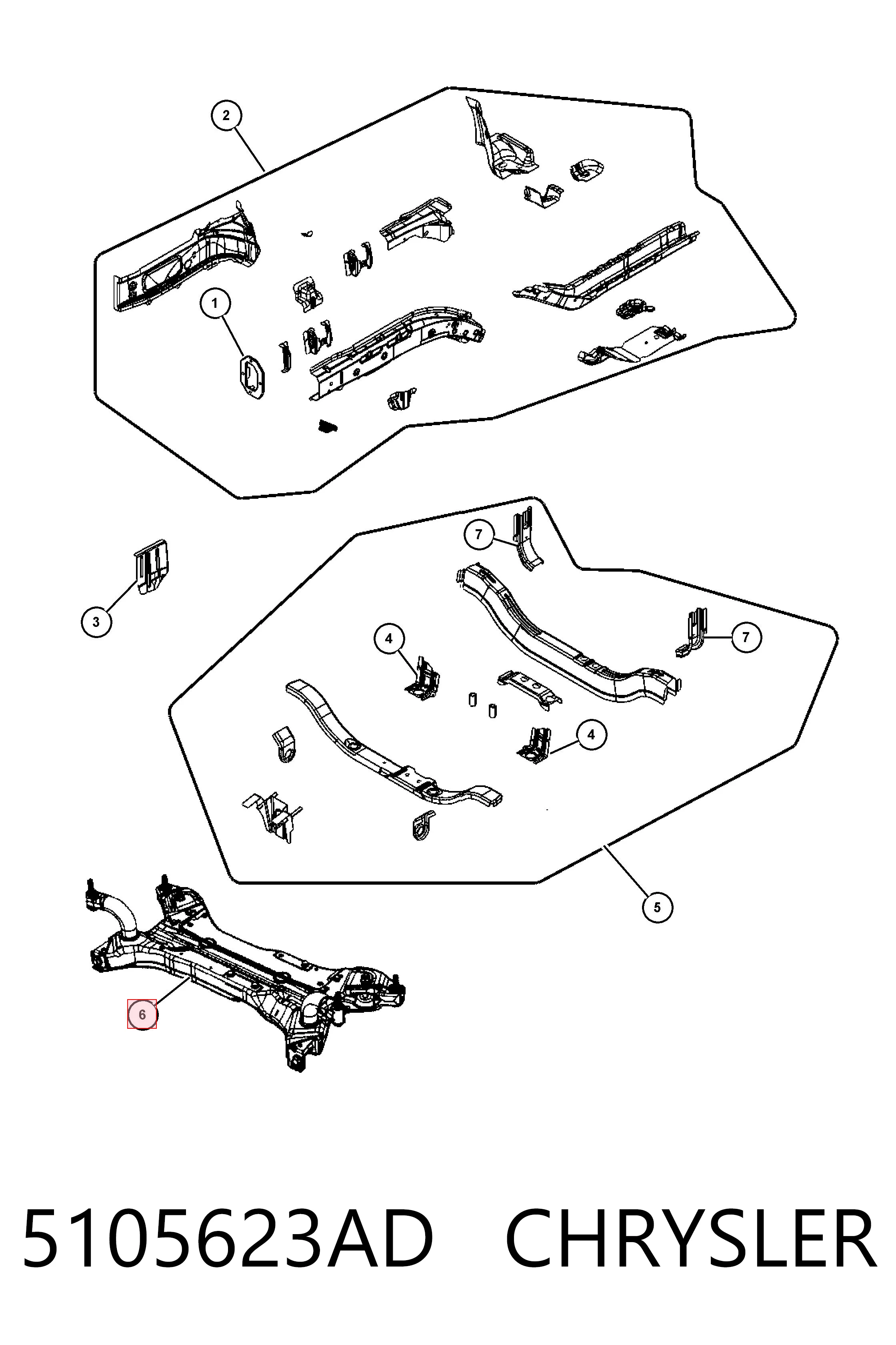 Compre Viga de suspensão dianteira (plataforma veicular) Jeep Patriot 