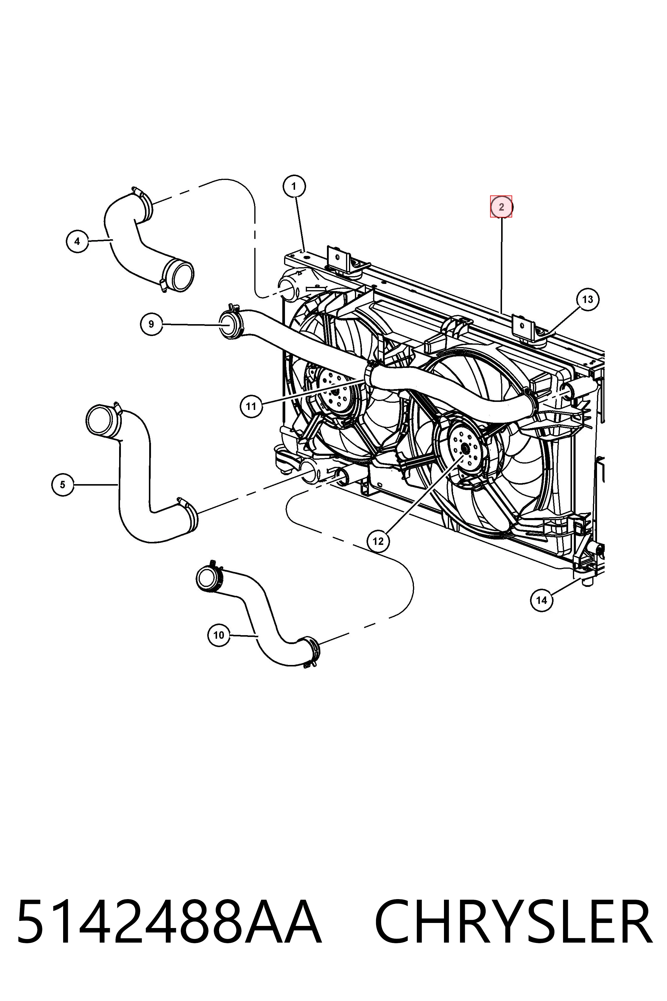 Radiador de esfriamento de motor para Chrysler Voyager III RG, RS