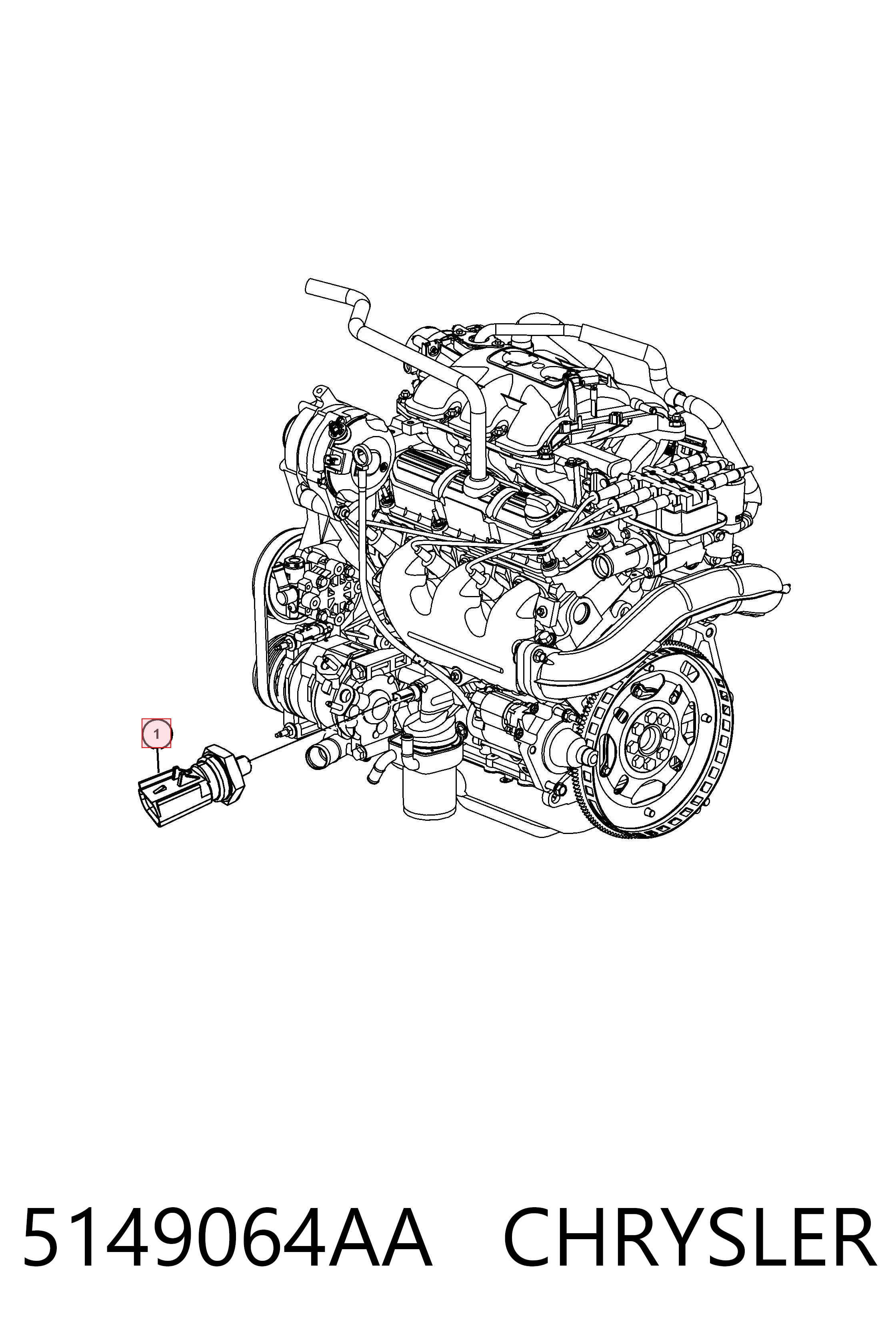 5149064AA Chrysler Sensor de pressão de óleo