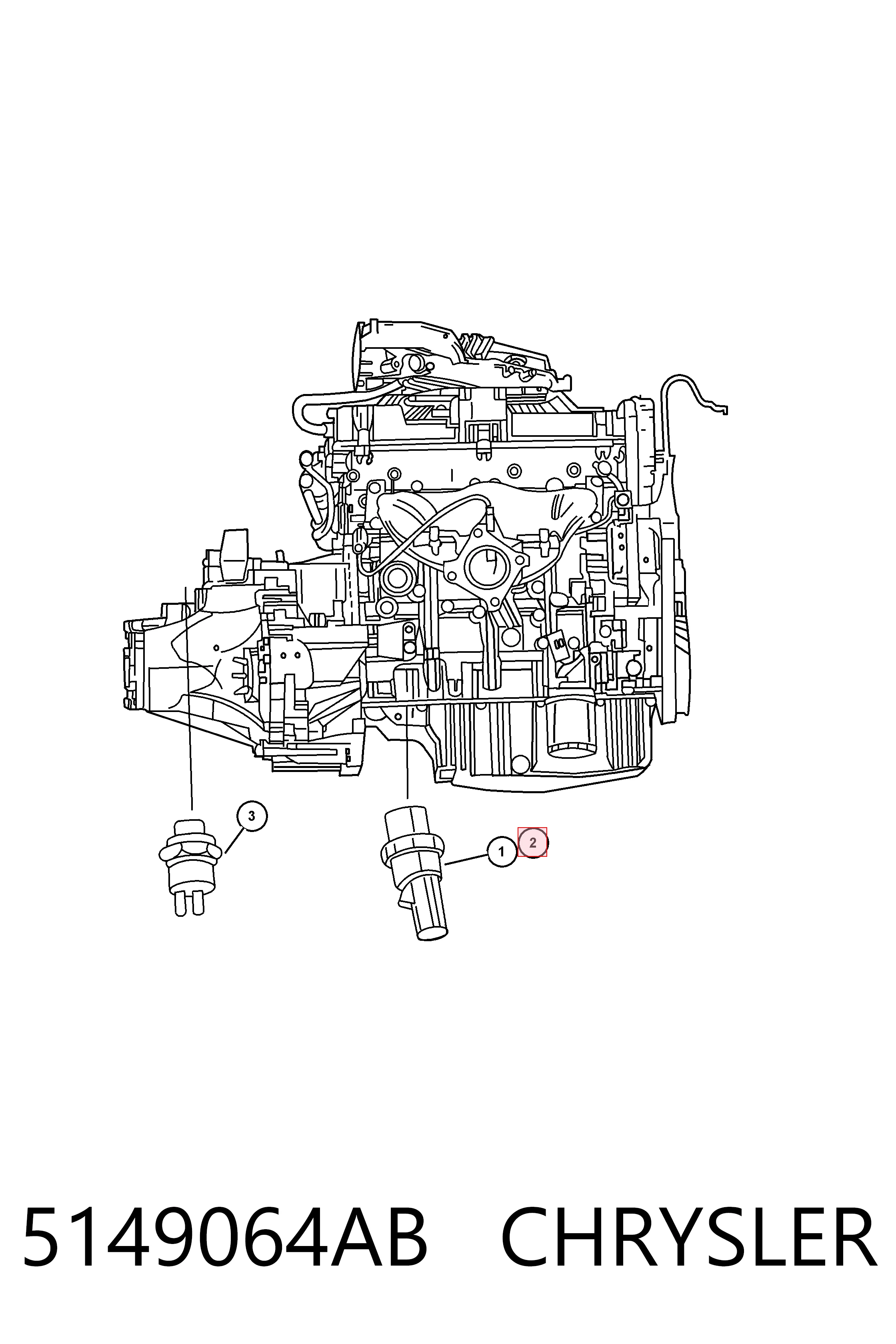 5149064AB Chrysler Sensor de pressão de óleo