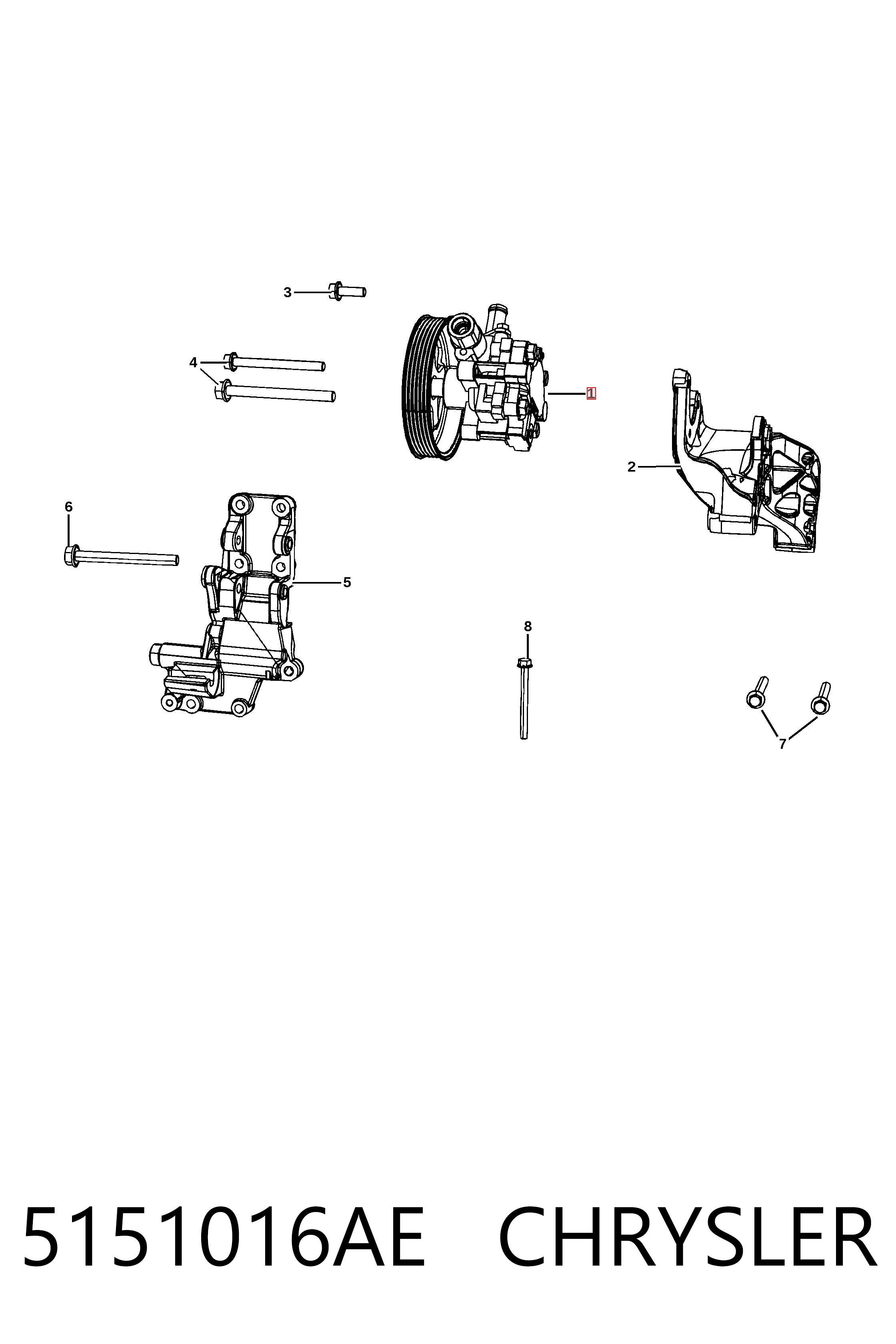 Compre K05151016AE Fiat/Alfa/Lancia Bomba da Direção hidrâulica assistida