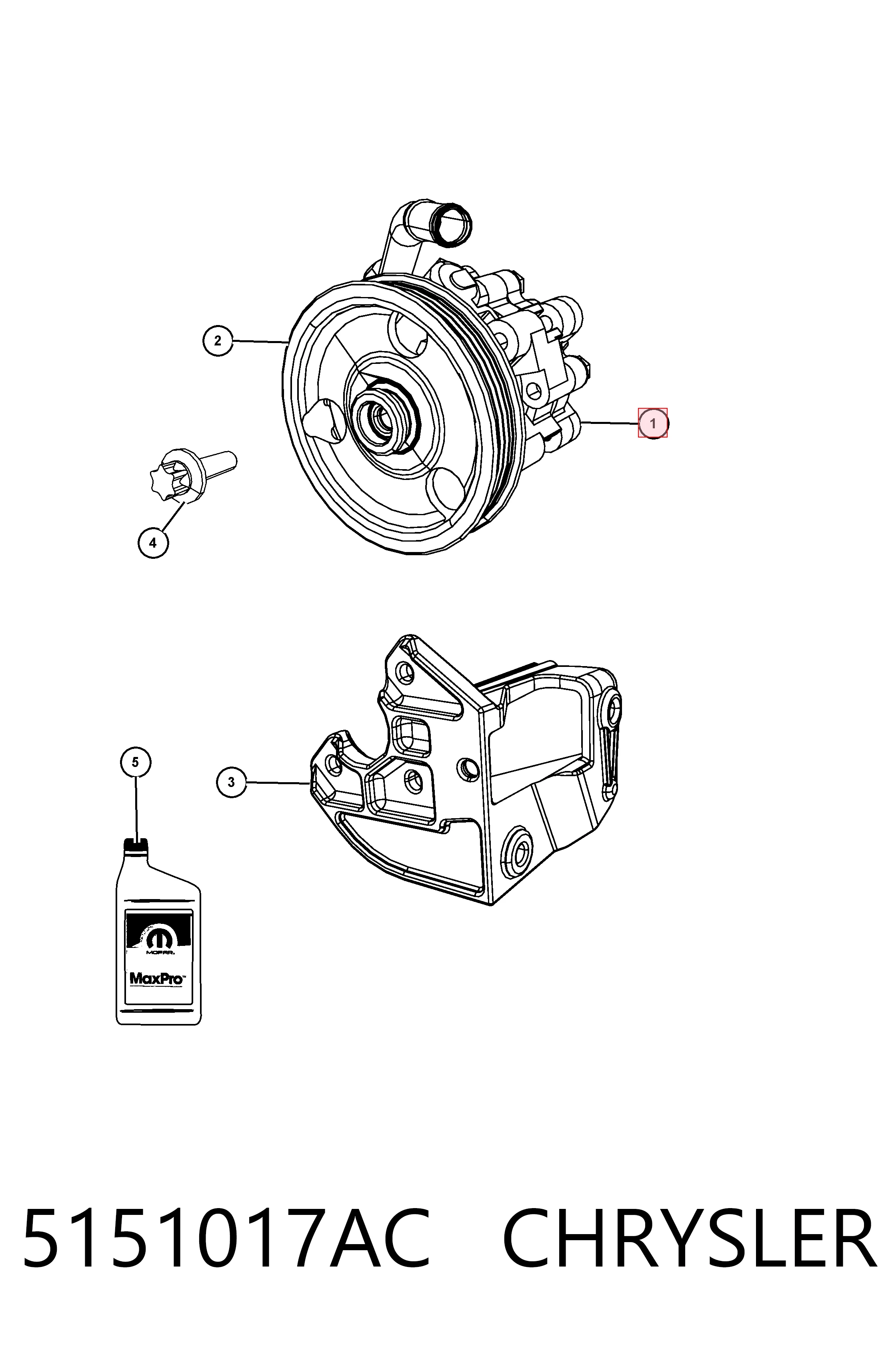K05151017AD Fiat/Alfa/Lancia Bomba da Direção hidrâulica assistida