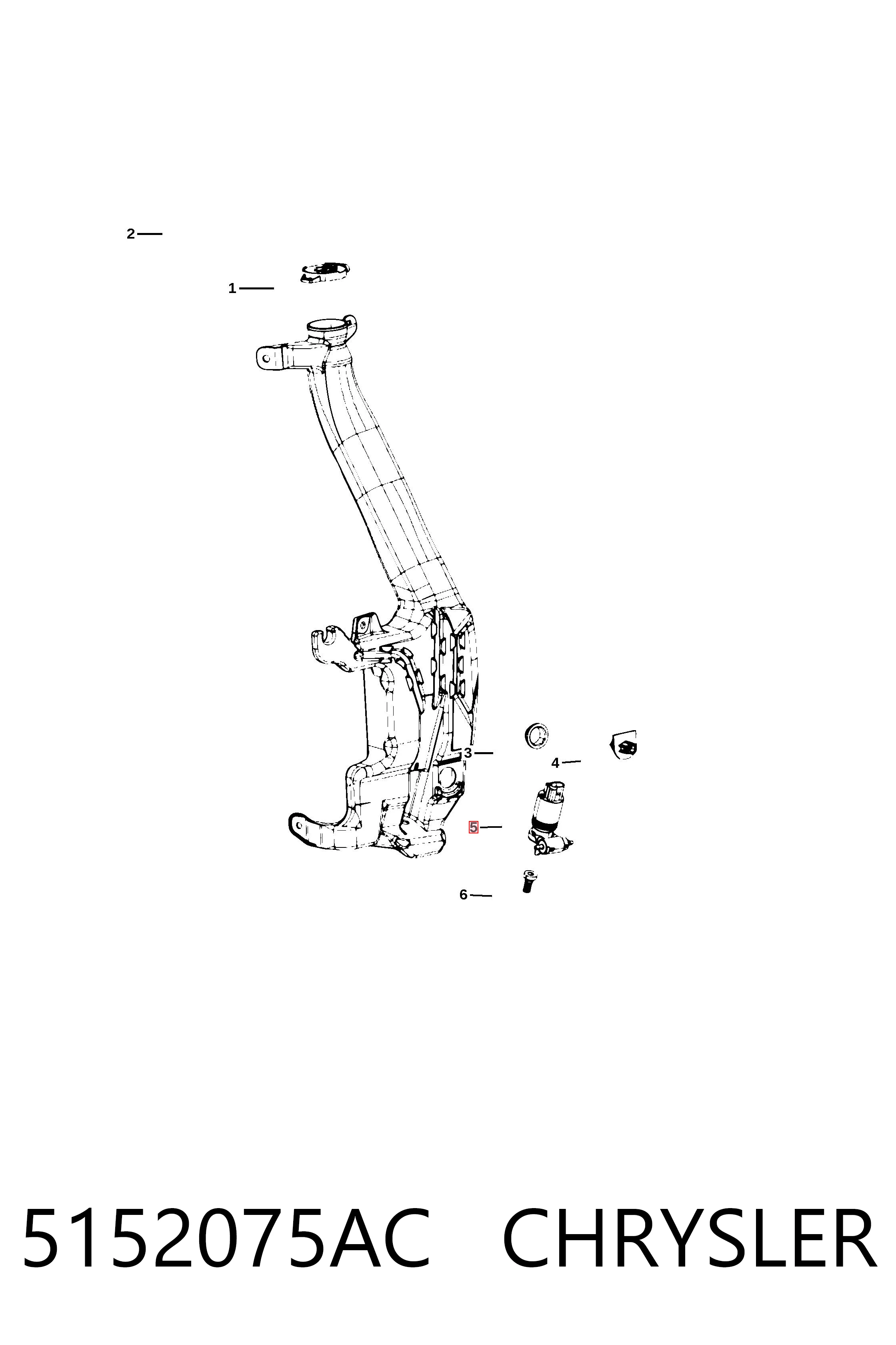 5152075AC Chrysler Bomba de motor de fluido para lavador de vidro dianteiro