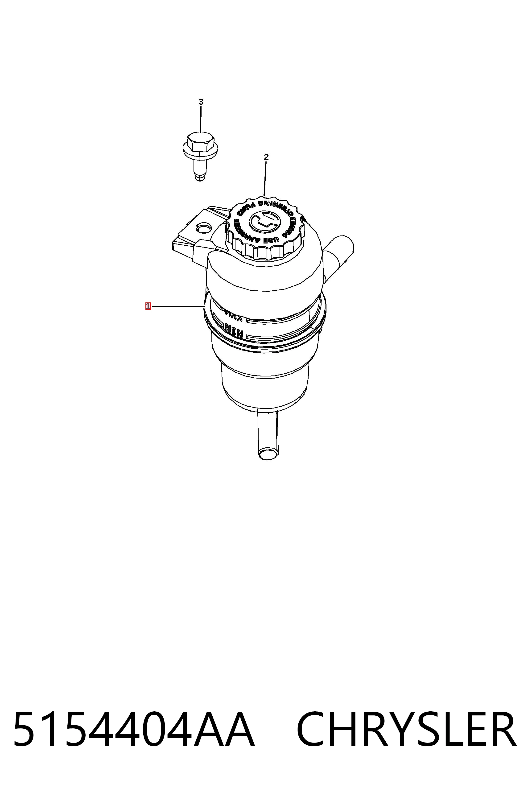 Tanque de bomba da Direção hidrâulica assistida para Dodge Journey  