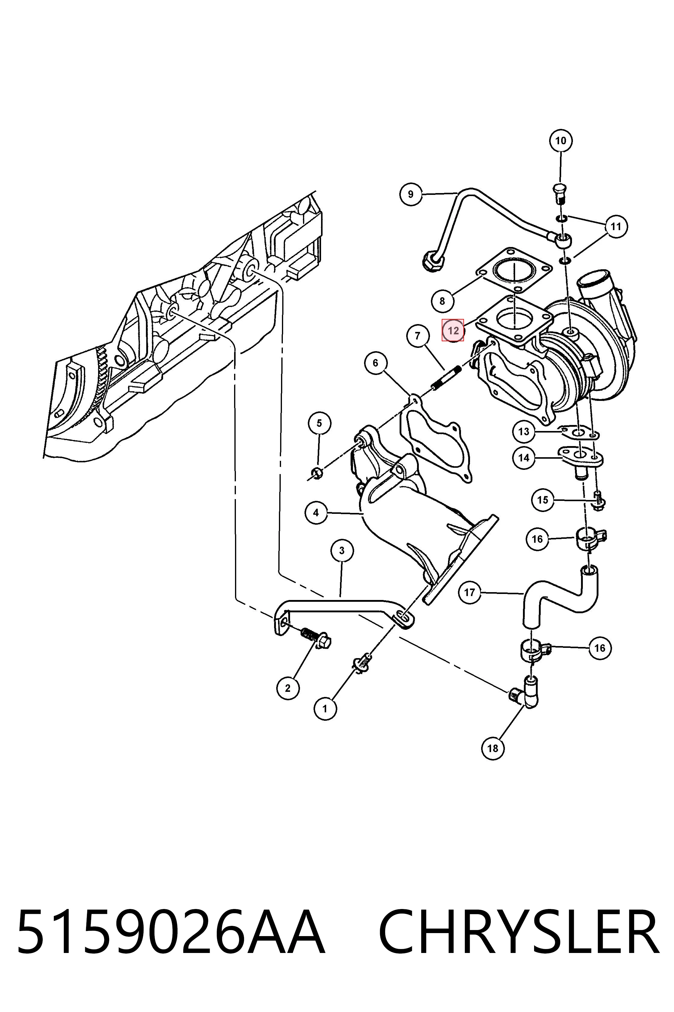 Turbina Fiat/Alfa/Lancia K05083265AA