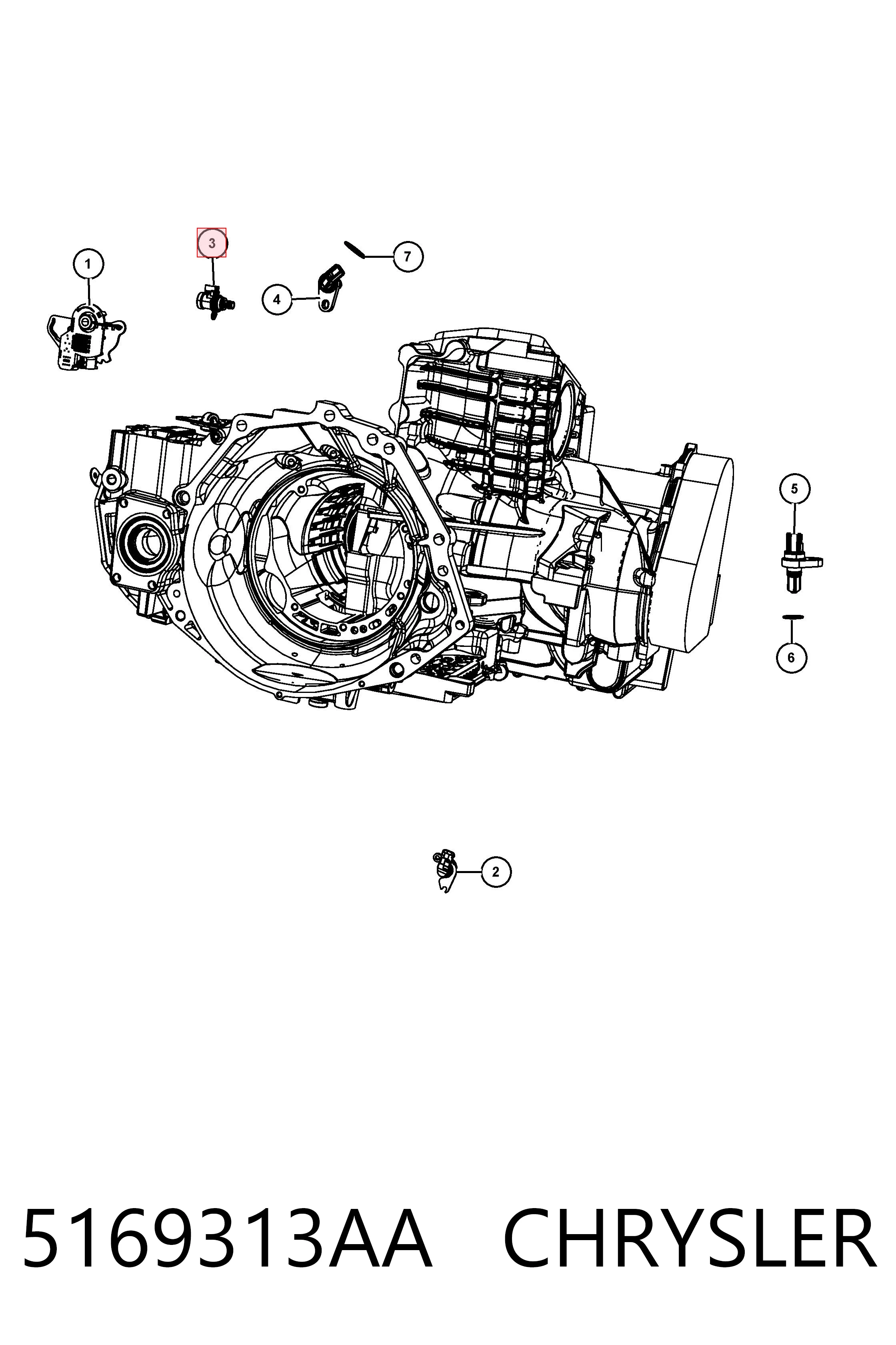 5169313AA Chrysler Solenoide da Caixa Automática de Mudança