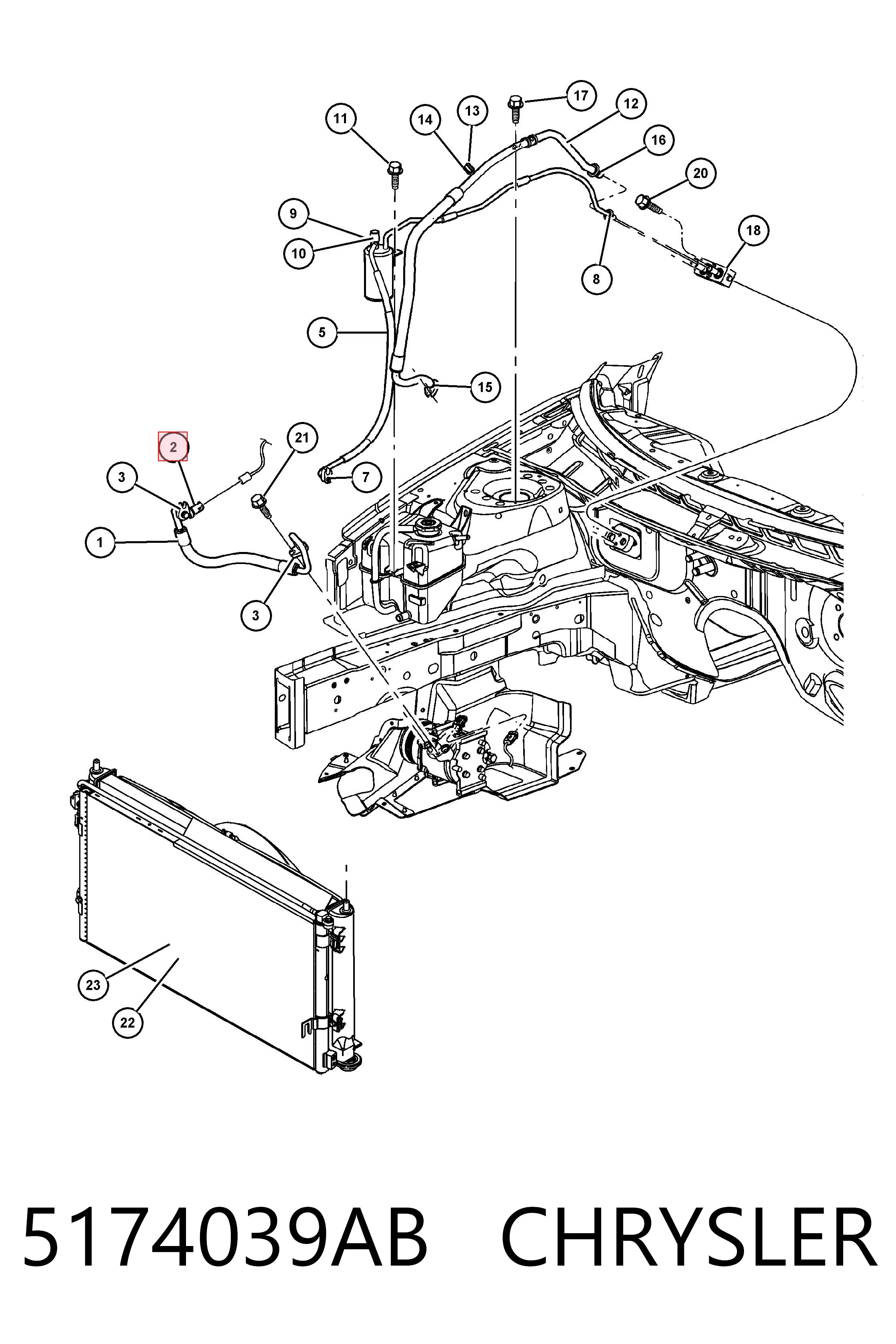 Sensor de pressão absoluta de aparelho de ar condicionado Mitsubishi 05189363AA
