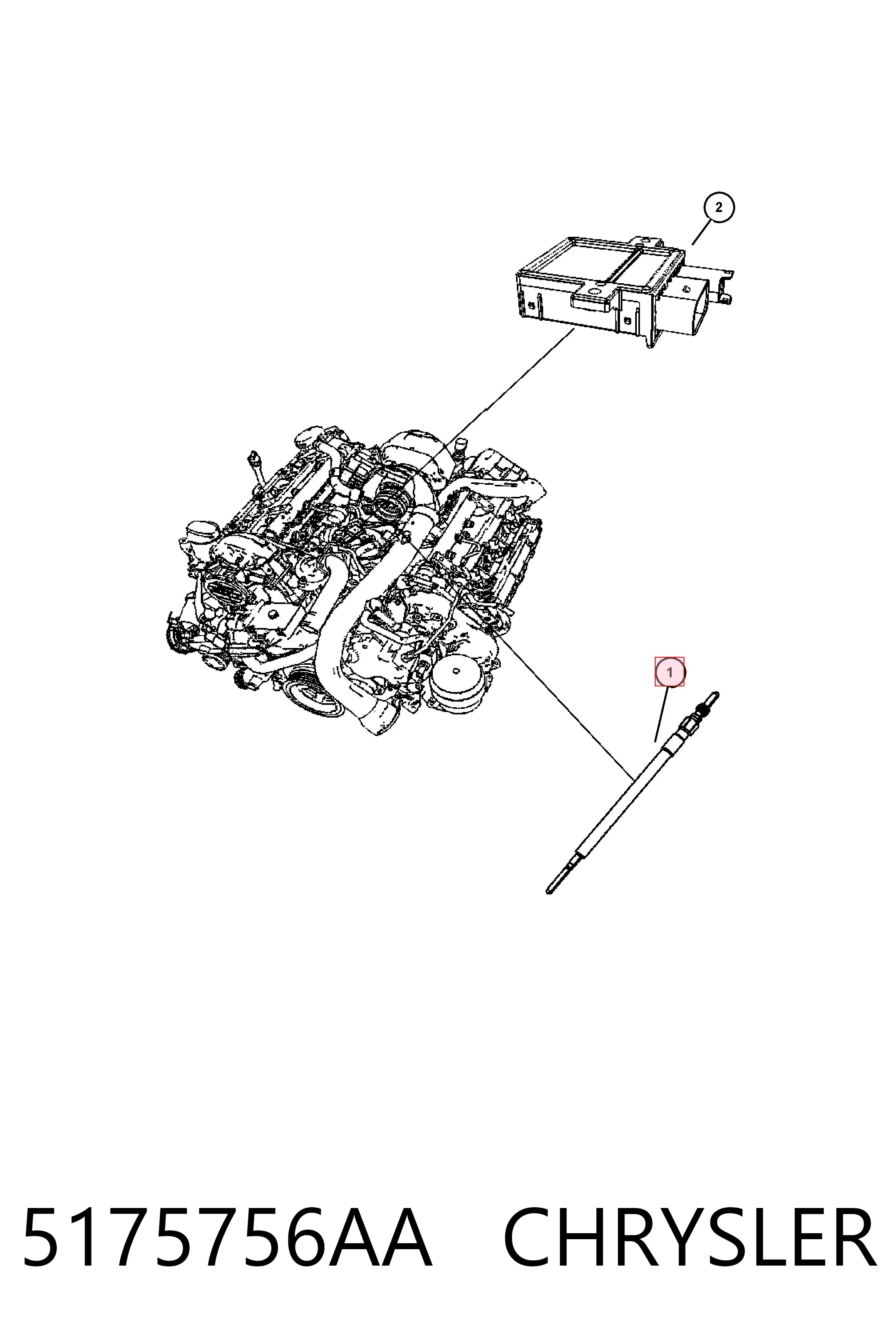 5175756AA Chrysler Vela de incandescência